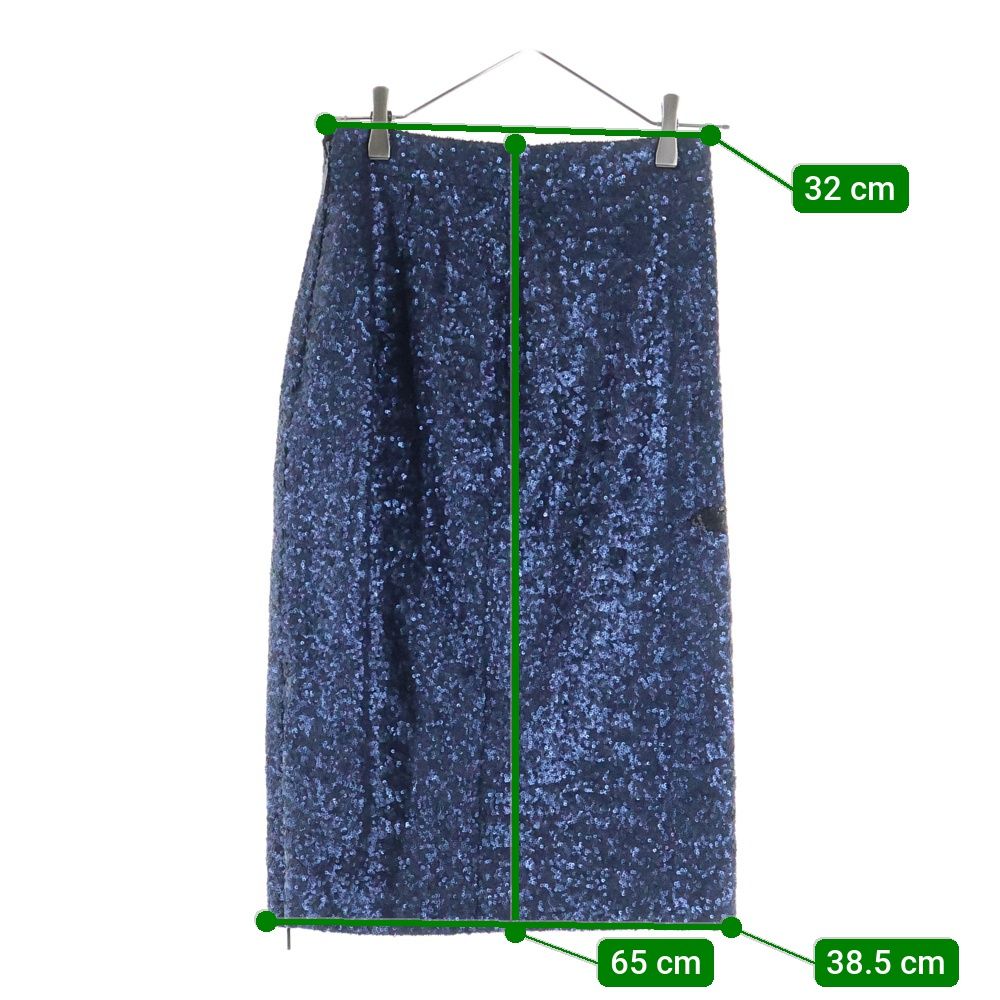 MSGM (エムエスジーエム) スパンコールデザイン ミディアム丈 タイト