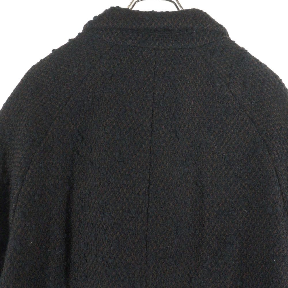 PRADA (プラダ) ウールツイード 3B チェスター ロング コート ブラウン