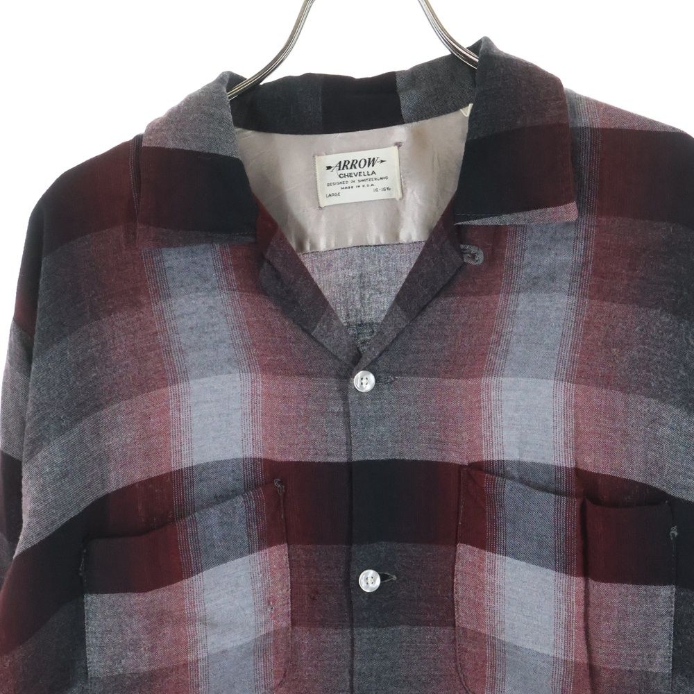 VINTAGE (ヴィンテージ) 60s ARROW CHEVELLA RAYON OPEN COLLAR OMBRE