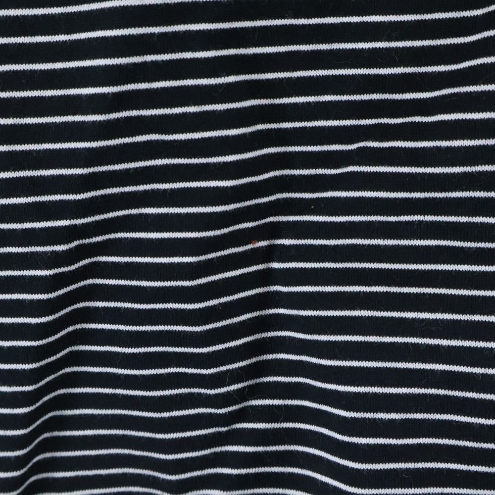 CLESSTE (クレスト) ストライプ柄 オーバーサイズ 長袖ポロシャツ