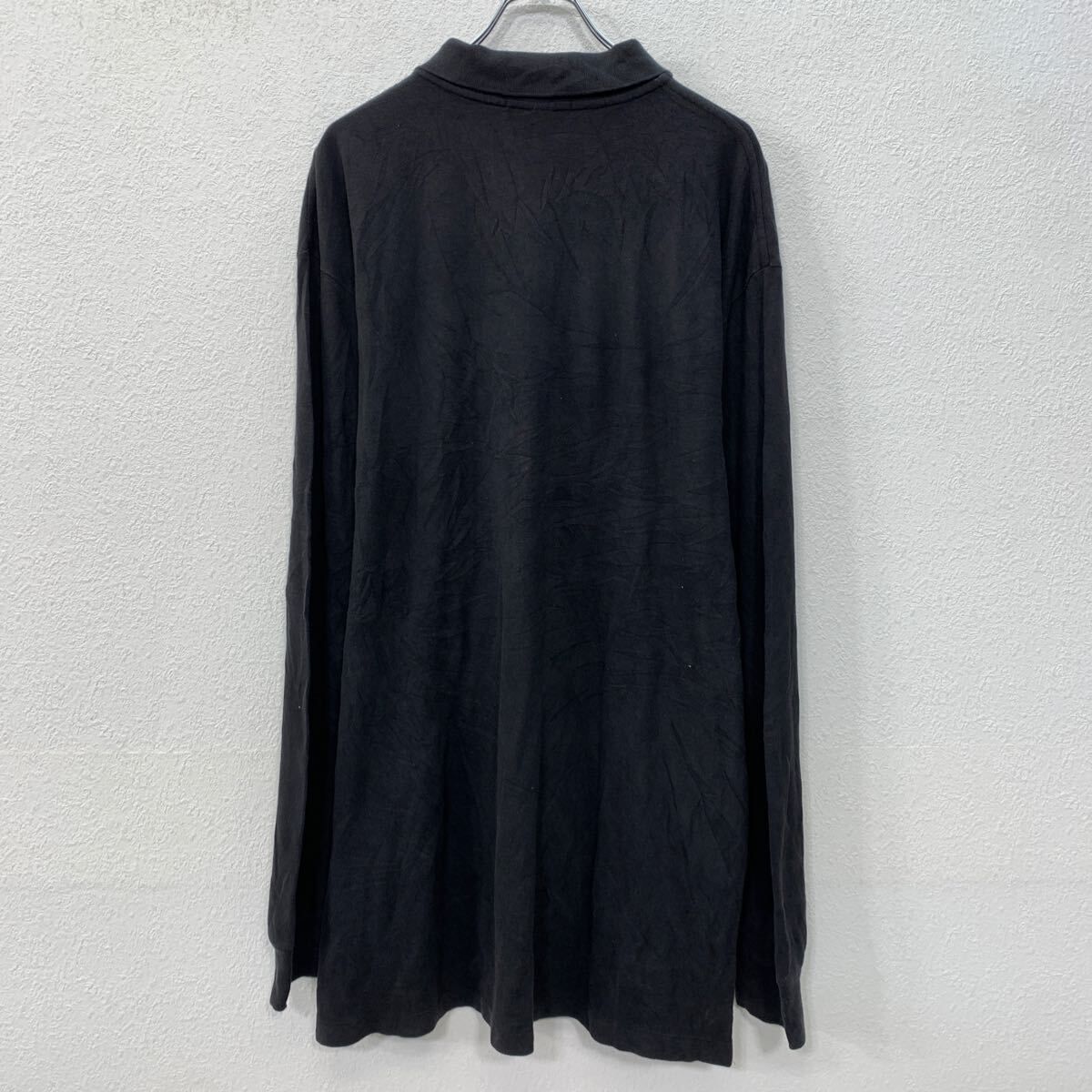 90s POLO RALPH LAUREN 長袖 ポロシャツ XLT ブラック ポロバイラル