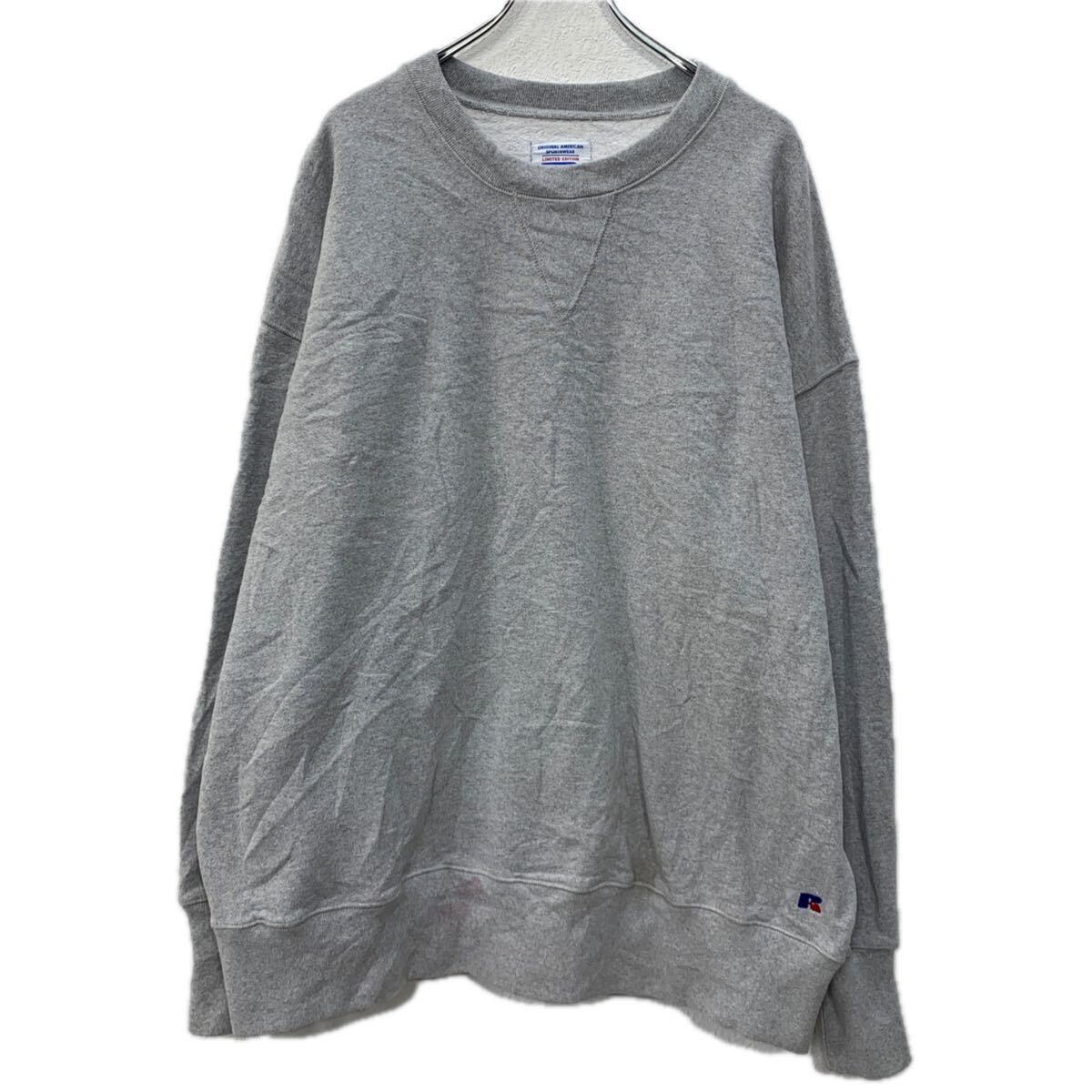90s USA製 RUSSELL ATHLETIC 無地スウェット トレーナー 2XL グレー