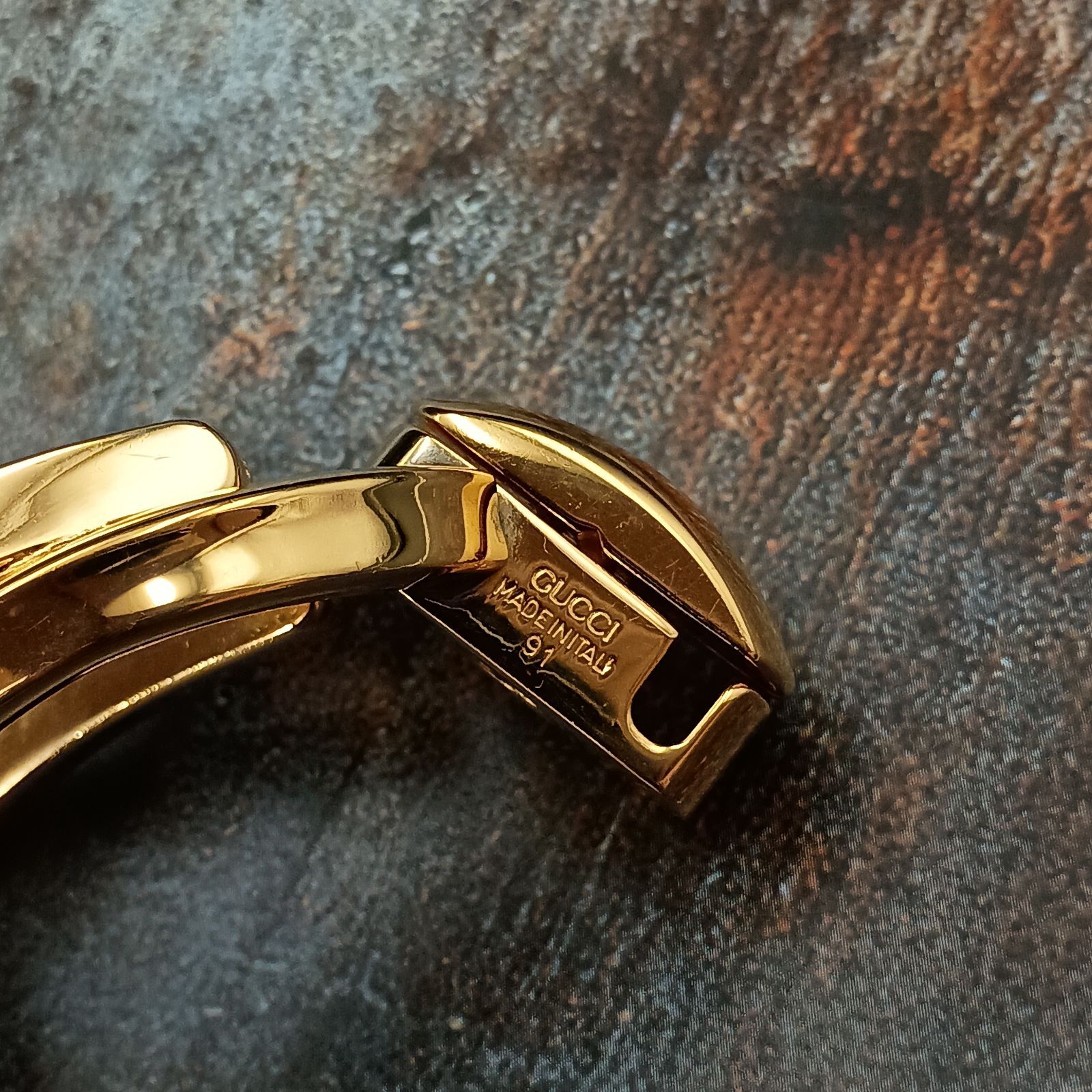 GUCCI グッチ 90s ビッグチェーン ゴールド ブレスレット レディース