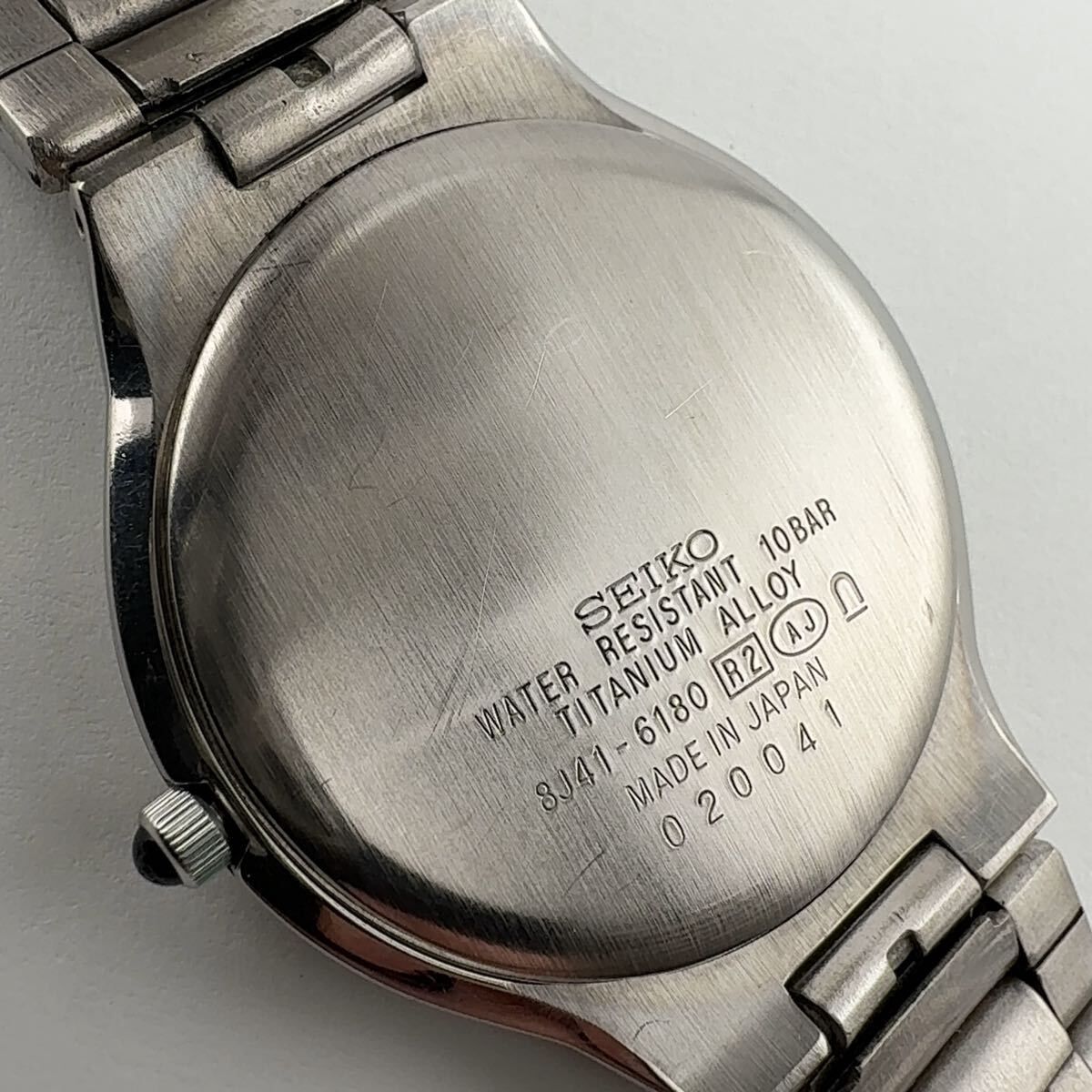 SEIKO 8J41-6180 セイコー DOLCE ドルチェ TITANIUM チタン シェル文字