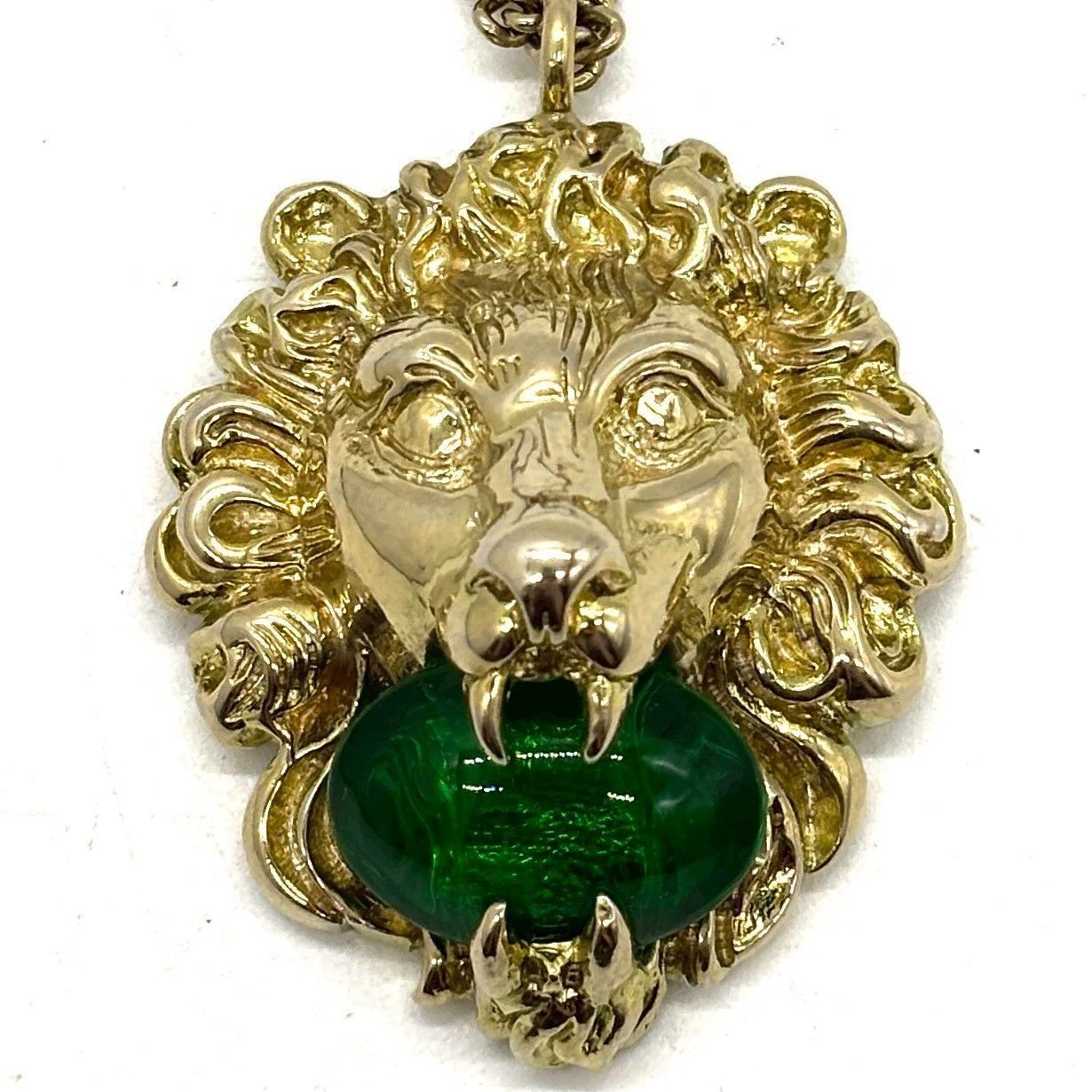 象徴を纏うという選択】 GUCCI ライオンヘッド ストーン ペンダント