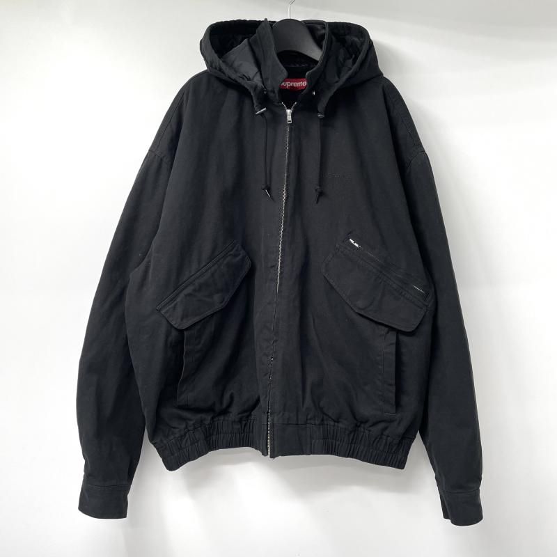 中古】Supreme 23AW Leather Collar Utility Jacket ブラック サイズXL