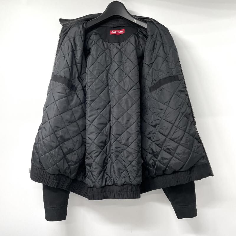 中古】Supreme 23AW Leather Collar Utility Jacket ブラック サイズXL