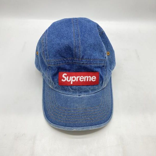 中古】SUPREME Box Logo Denim Camp Cap インディゴ シュプリーム[24