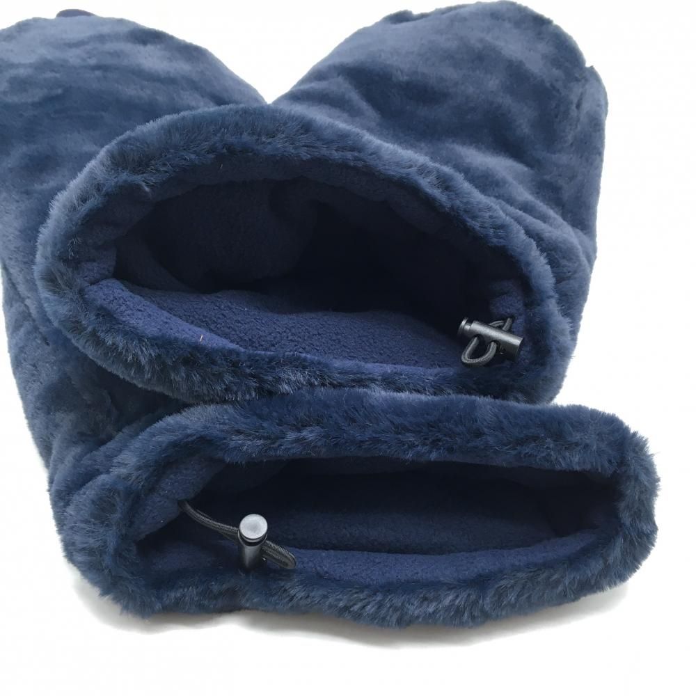 美品】キャロウェイ レッグウォーマー ネイビー ボア ボンボン付き 裏