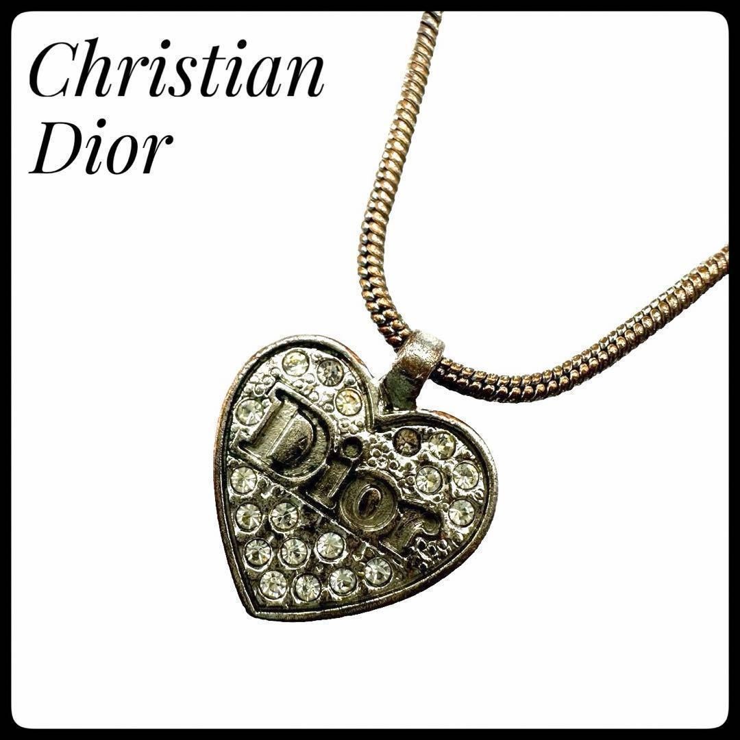 クリスチャンディオール Christian Dior ハートネックレス シルバー