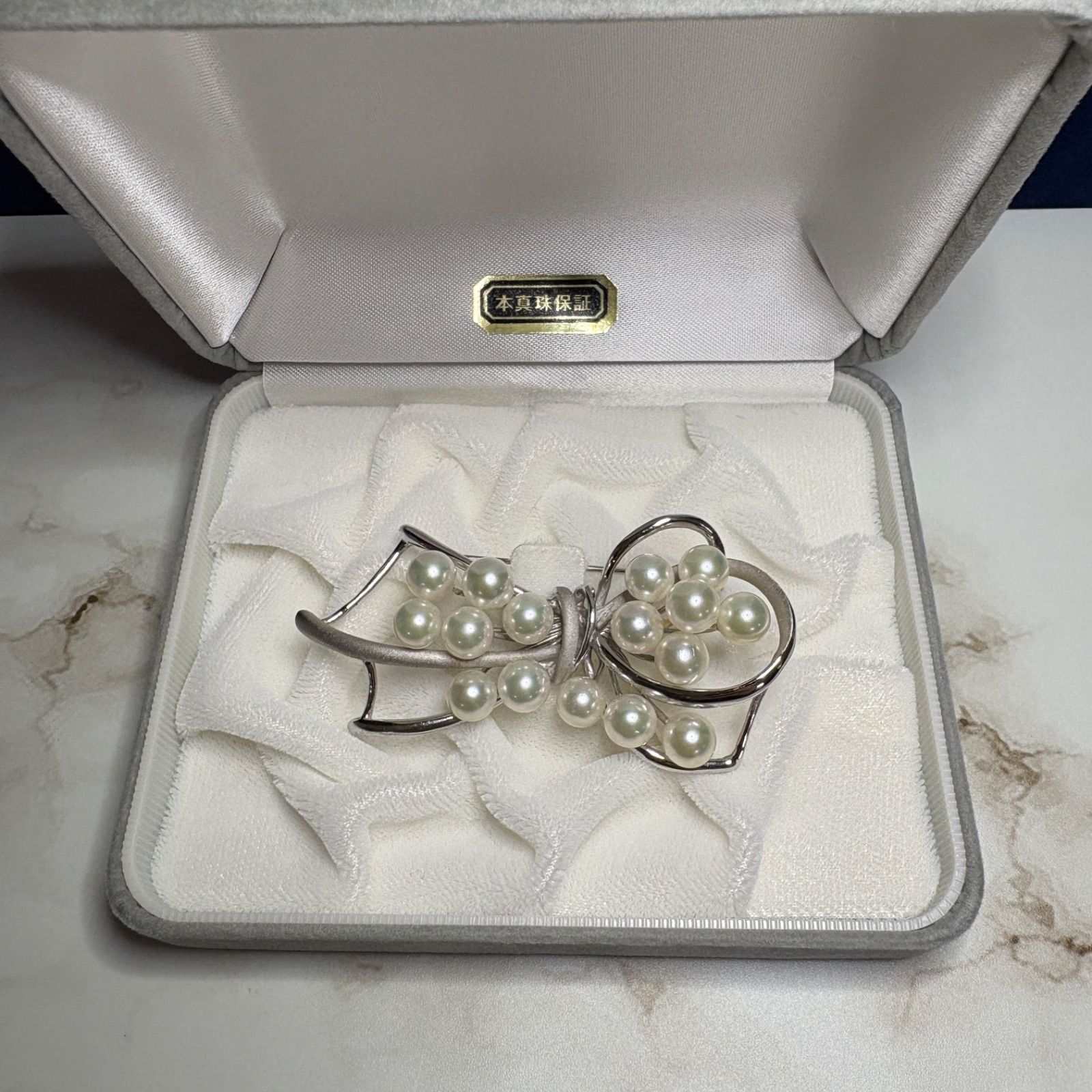 あこや本真珠 SVブローチ(ケース付き) - メルカリ