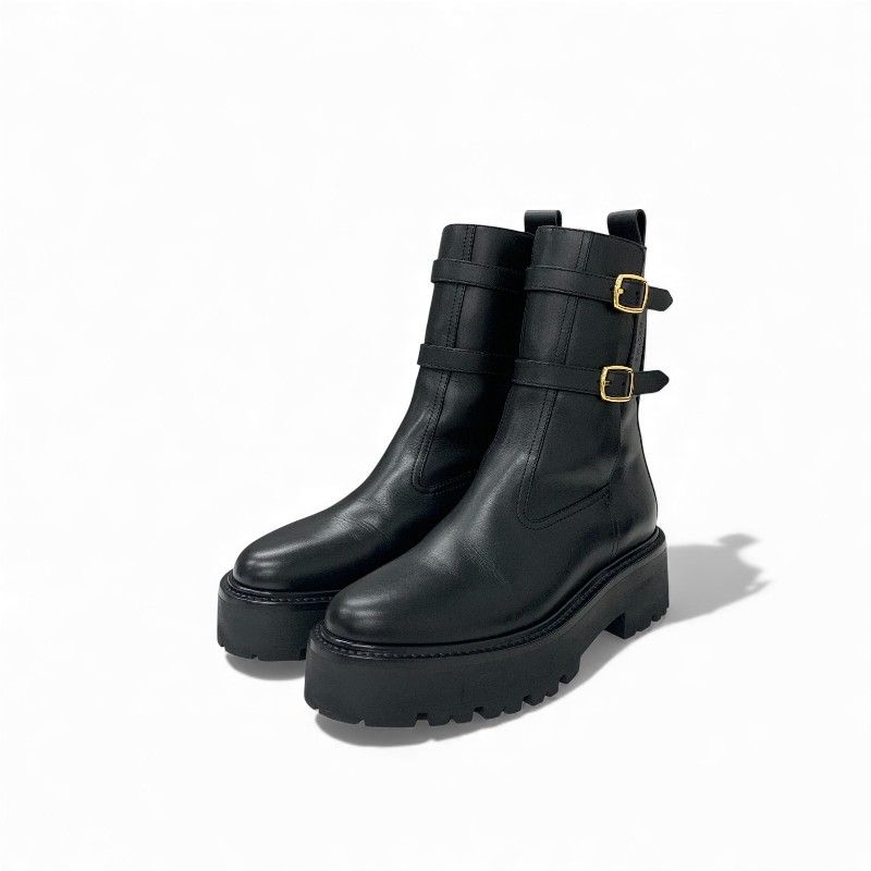 セリーヌ CELINE ブーツ ショートブーツ 靴 シューズ レザー ブラック