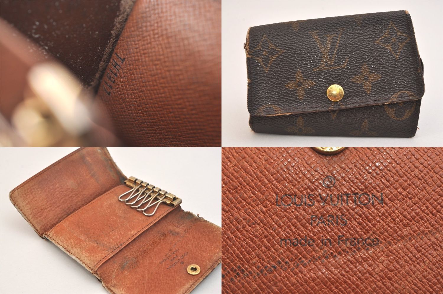 LOUIS VUITTON モノグラムキーケース LOUIS VUITTON ルイヴィトン モノグラム キーケース 5セット ブラウン