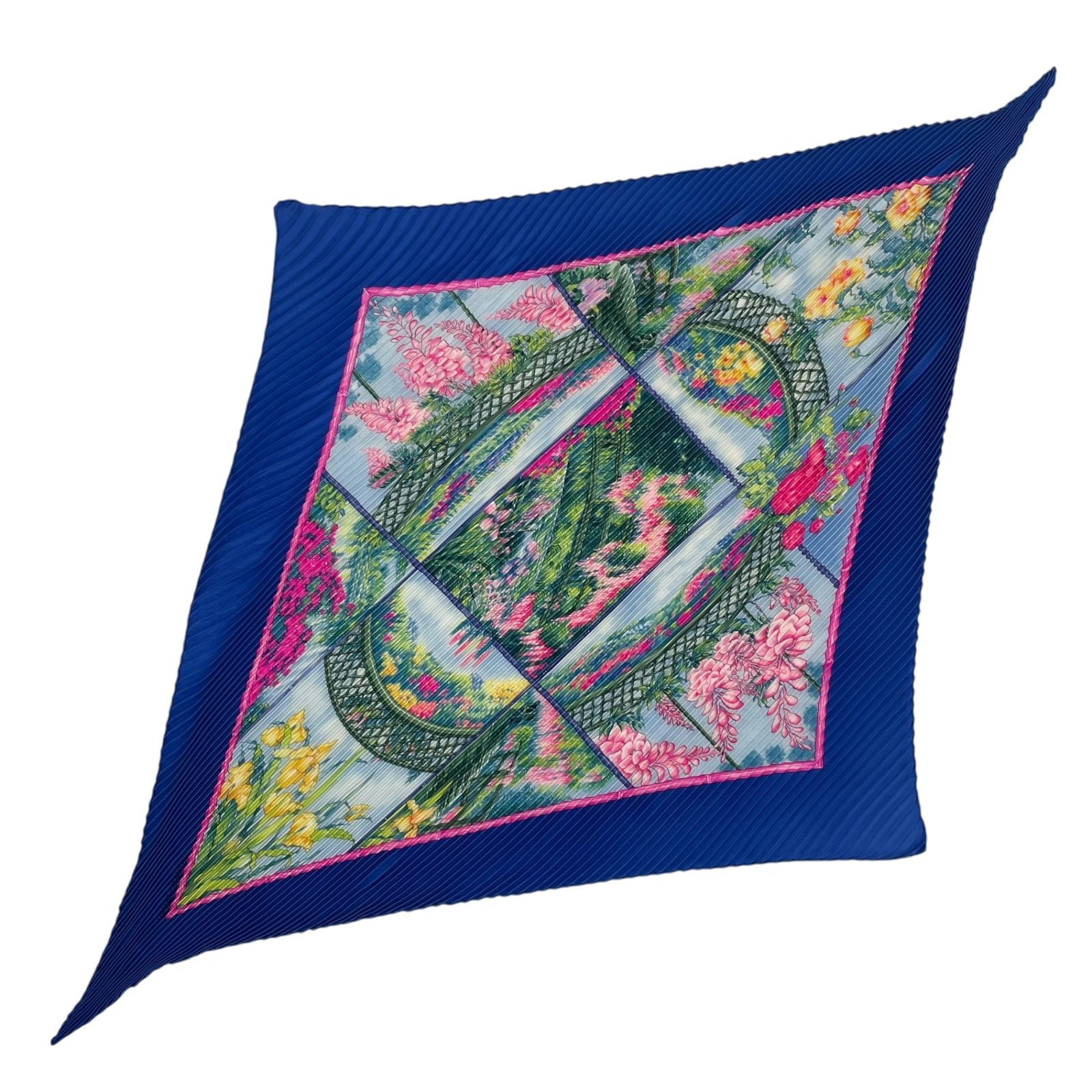 極美品 HERMES エルメス スカーフ プリーツ ジヴェルニー GIVERNY モネ