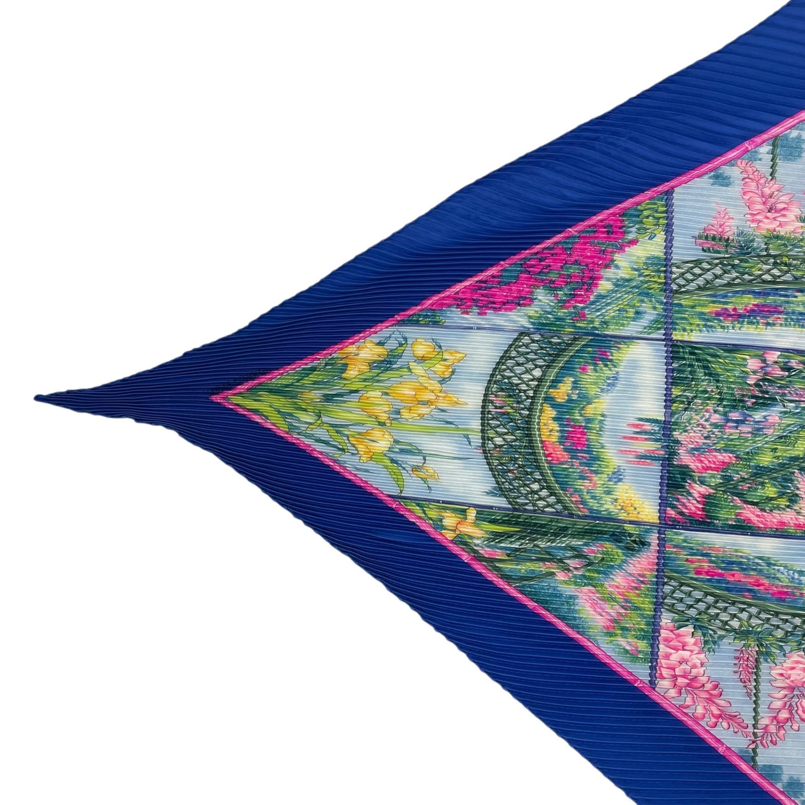 極美品 HERMES エルメス スカーフ プリーツ ジヴェルニー GIVERNY モネ