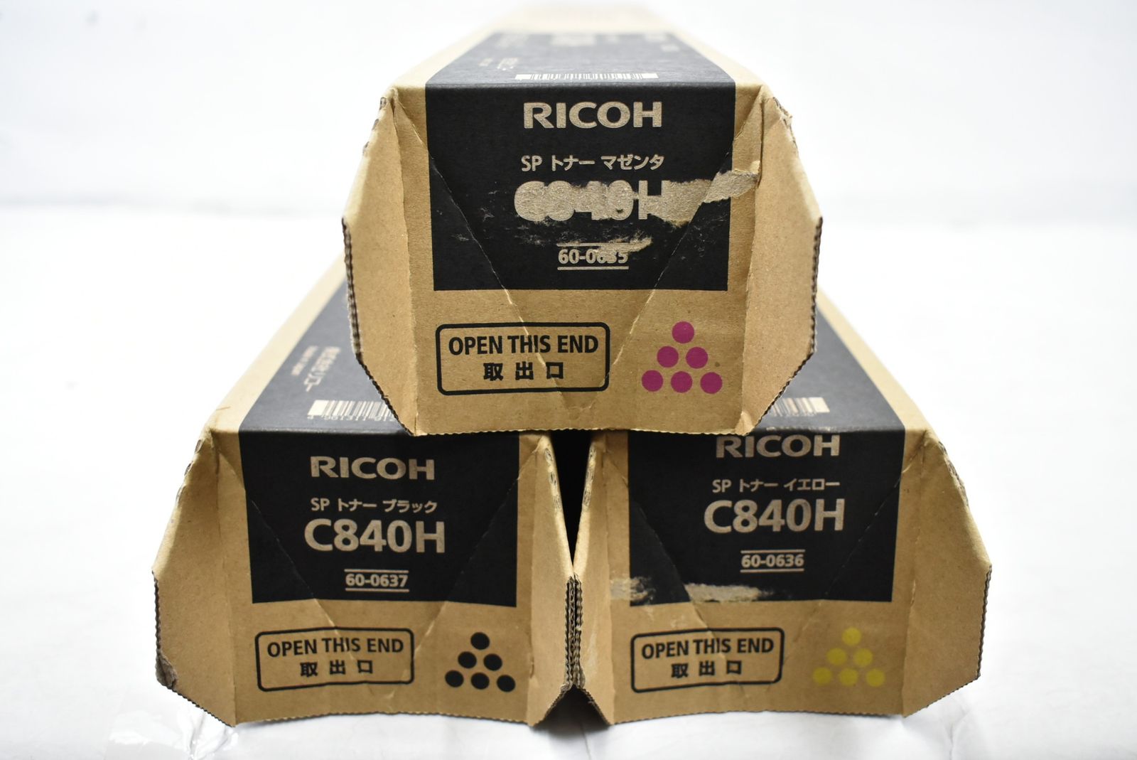 未使用 リコー 純正 トナー C840H 3色（マゼンタ・イエロー・ブラック