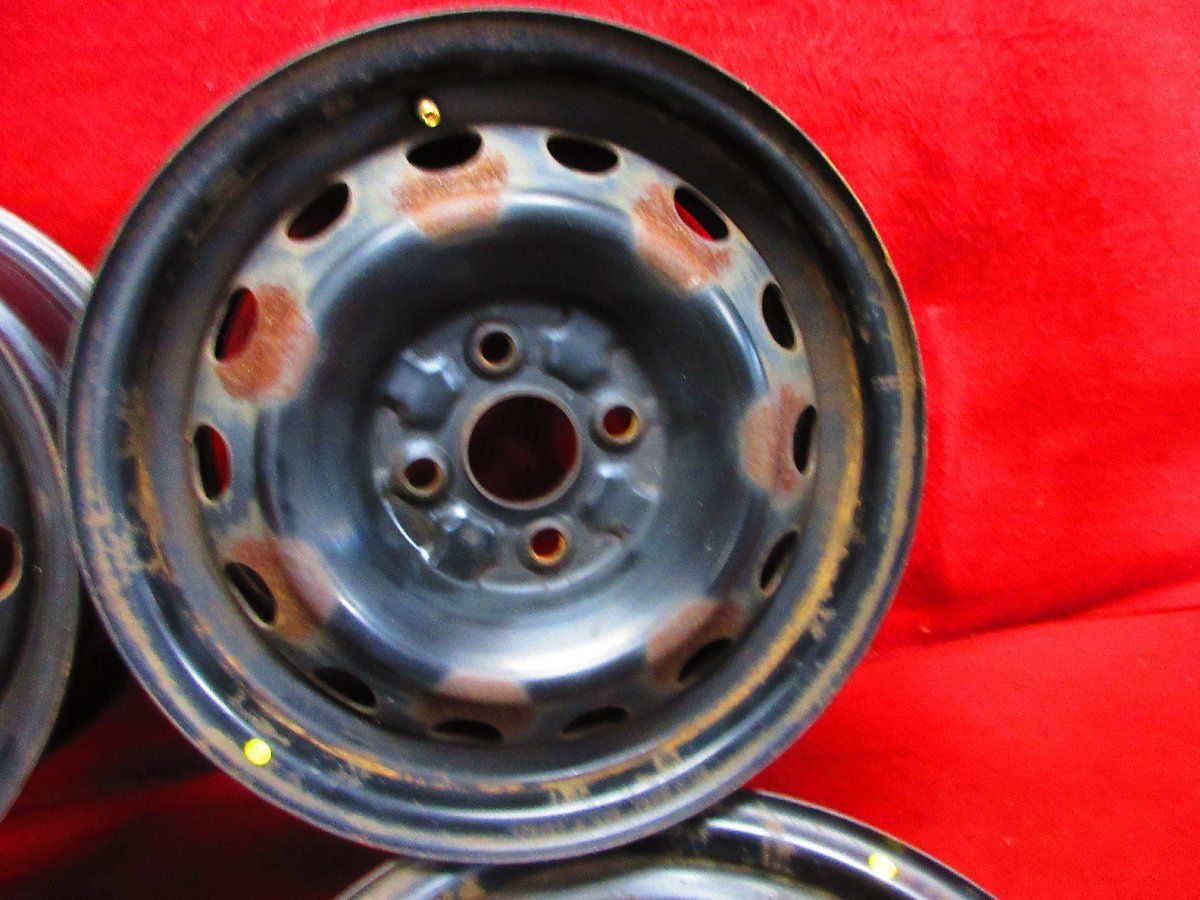 スチール ホイール 4本 マツダ MAZDA 純正 デミオ 14×6J 4穴 PCD 100 +