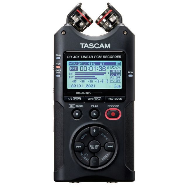 【新品】 ポータブルレコーダー・フィールドレコーダー 《在庫あり 即納可能》TASCAM タスカム DR-40X 4トラック デジタル オーディオ レコーダー / USB オーディオ インターフェース 【送料無料】 4907034130733