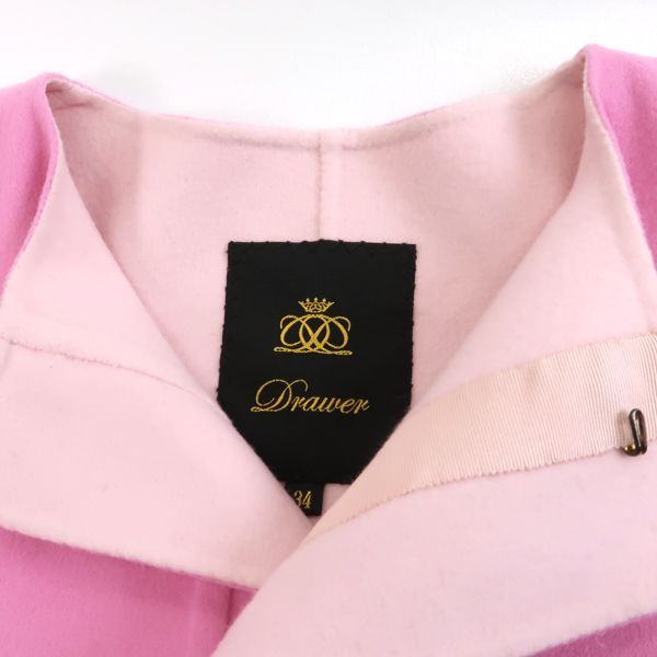 Drawer ウールカシミヤ ケヌキ ノーカラ―コート 6525-234-0676 #34