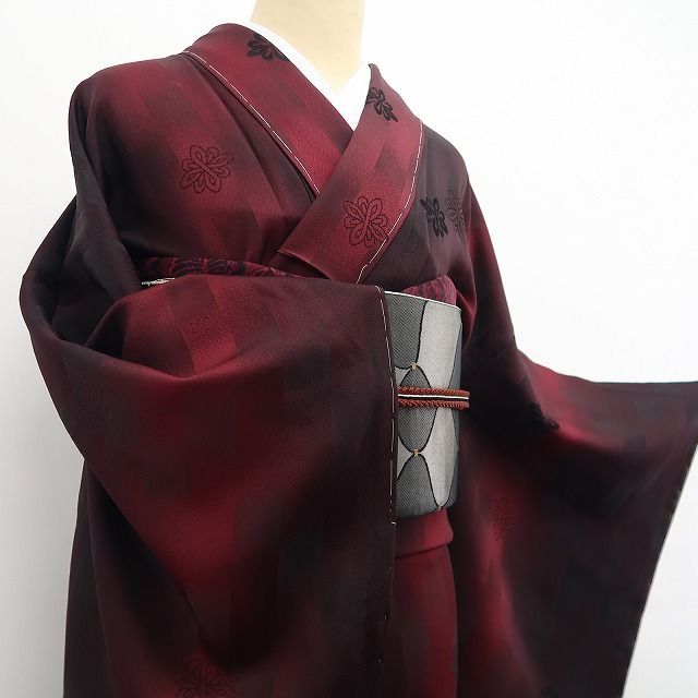 ❁tomihisa❁新品 やまと誂製 齋藤上太郎 落款 縦暈し 着物 正絹