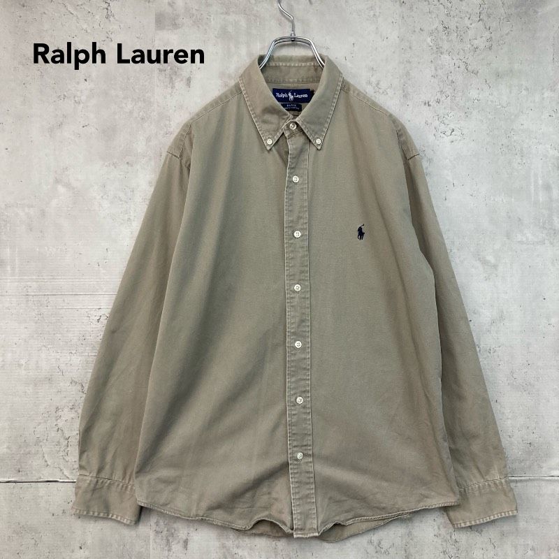Ralph Lauren ラルフローレン BLAKE ボタンダウンシャツ 長袖 ベージュ