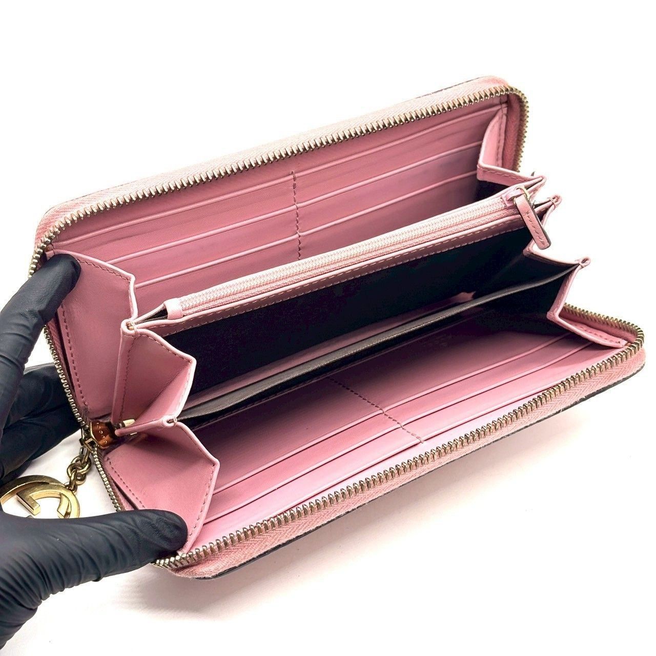 GUCCI グッチ 長財布 シマ インターロッキング ゴールド金具　1010-⑤ GUCCI グッチ 長財布 シマ インターロッキング ゴールド金具 1010-⑤