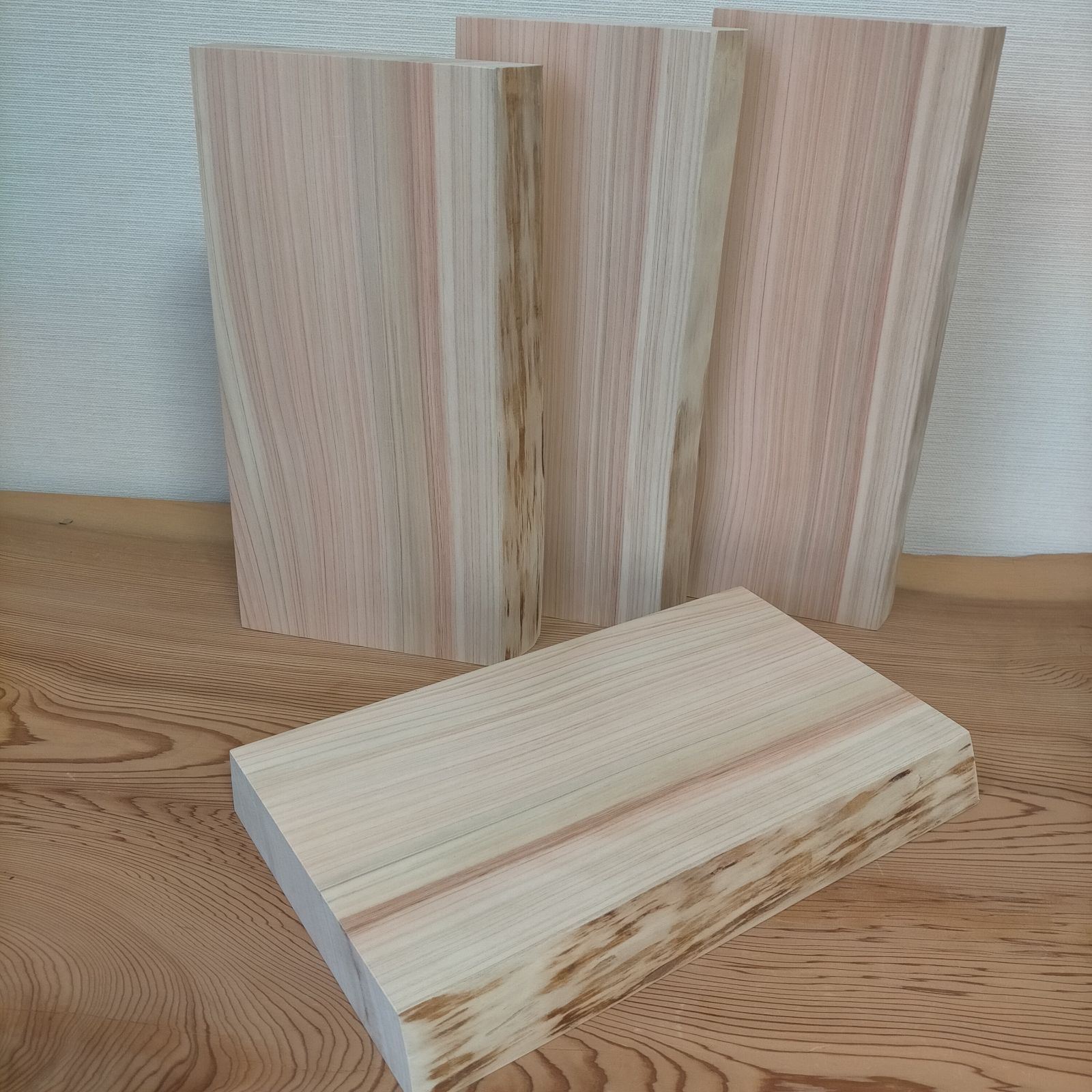 国産 ひのき 一枚板 4枚セット 無垢材 まな板 素材 板材 DIY - メルカリ