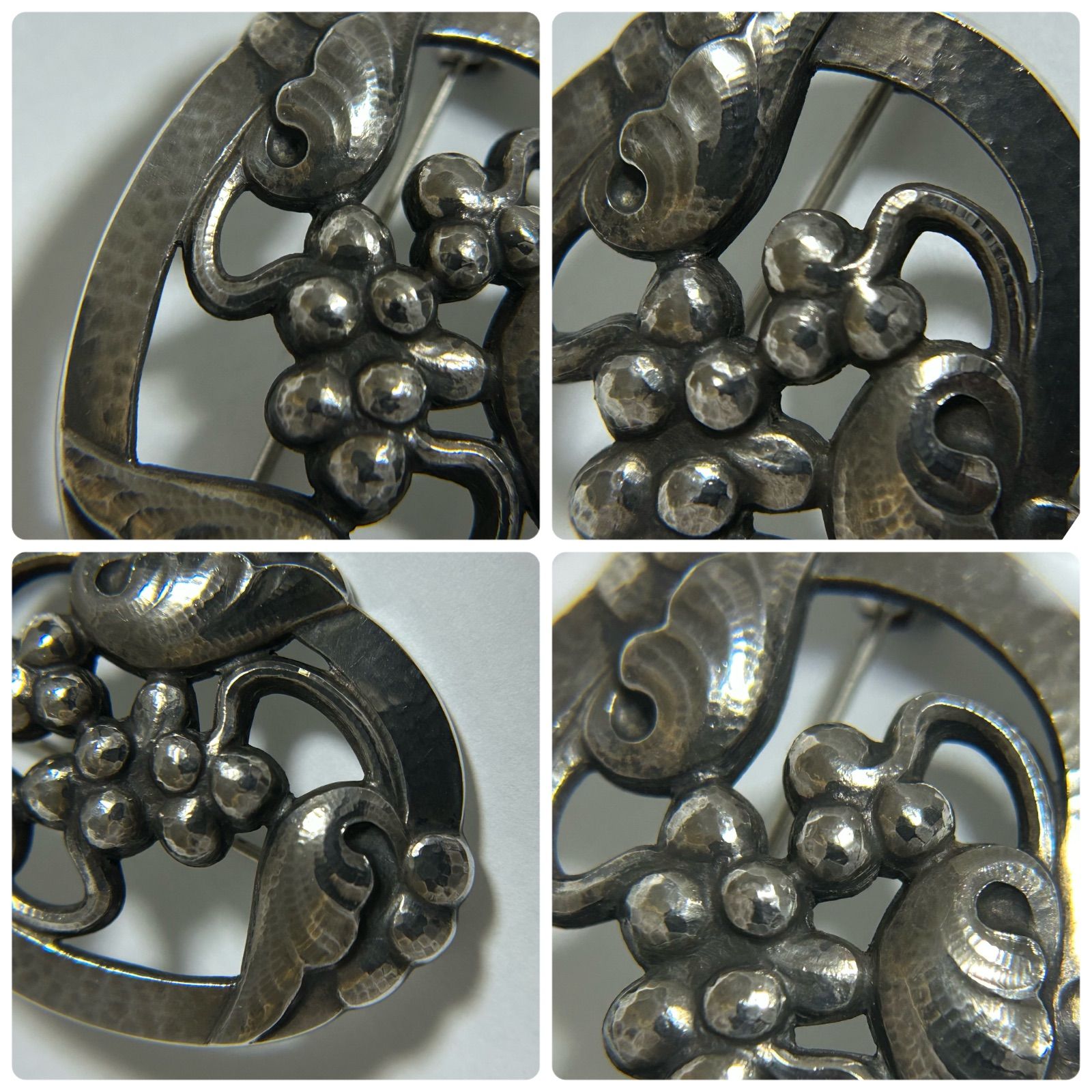 ジョージジェンセン ブローチ 101 ムーンライトグレープ 葡萄 925