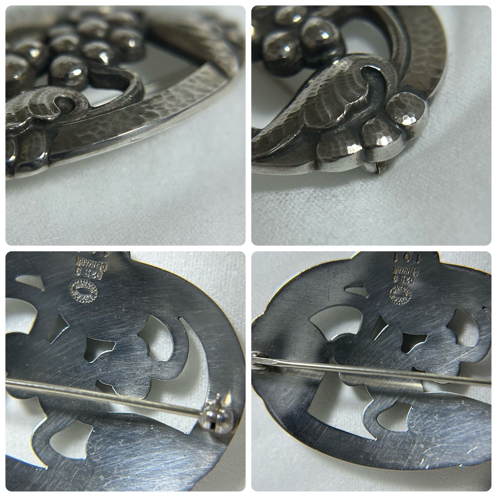 ジョージジェンセン ブローチ 101 ムーンライトグレープ 葡萄 925