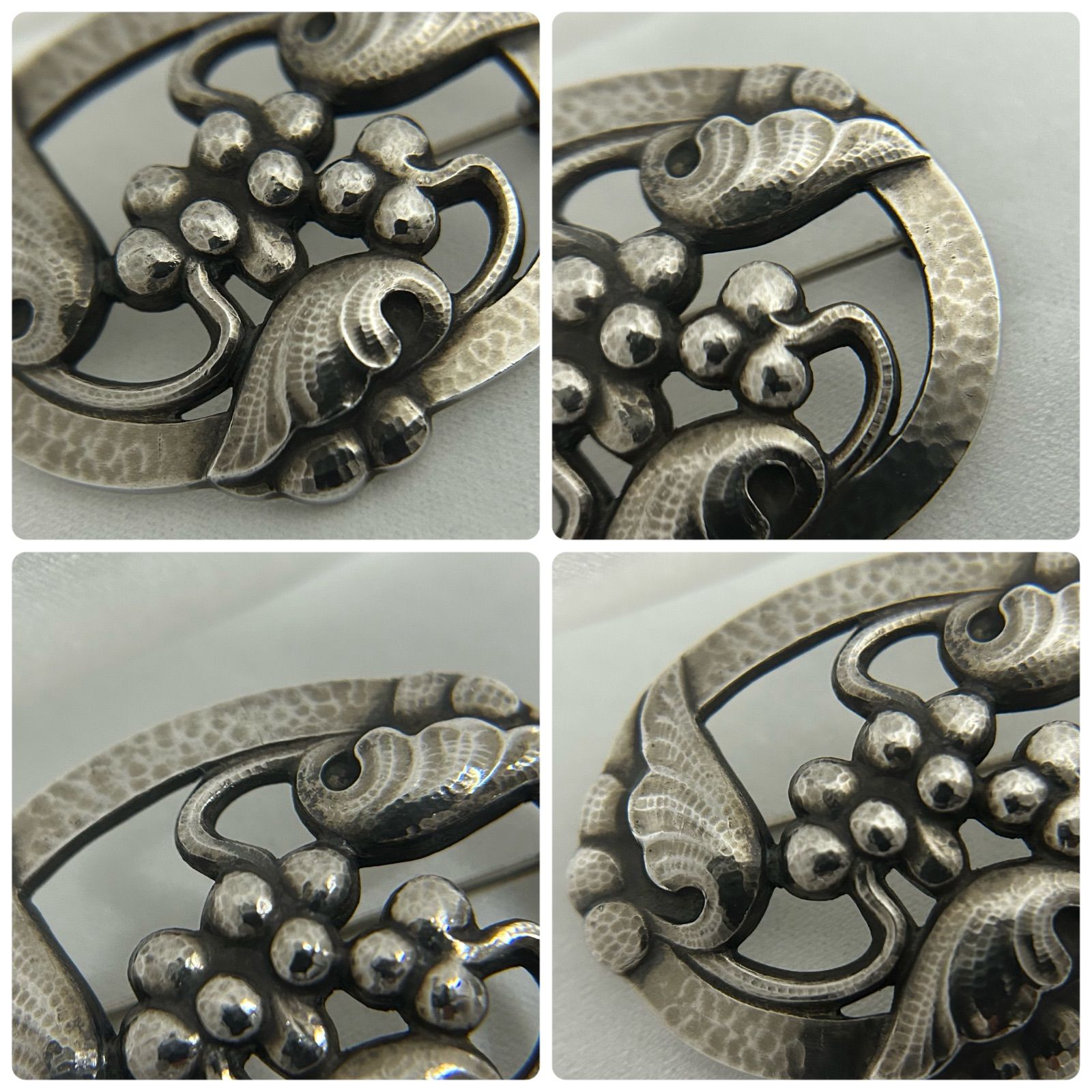 ジョージジェンセン ブローチ 101 ムーンライトグレープ 葡萄 925