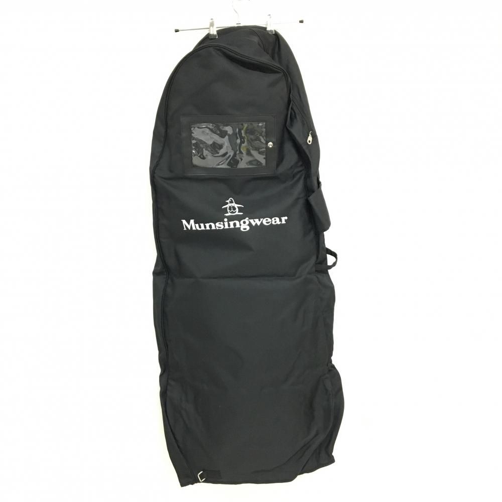 未使用品】マンシングウェア トラベルカバー 黒 ロゴ白 ゴルフ