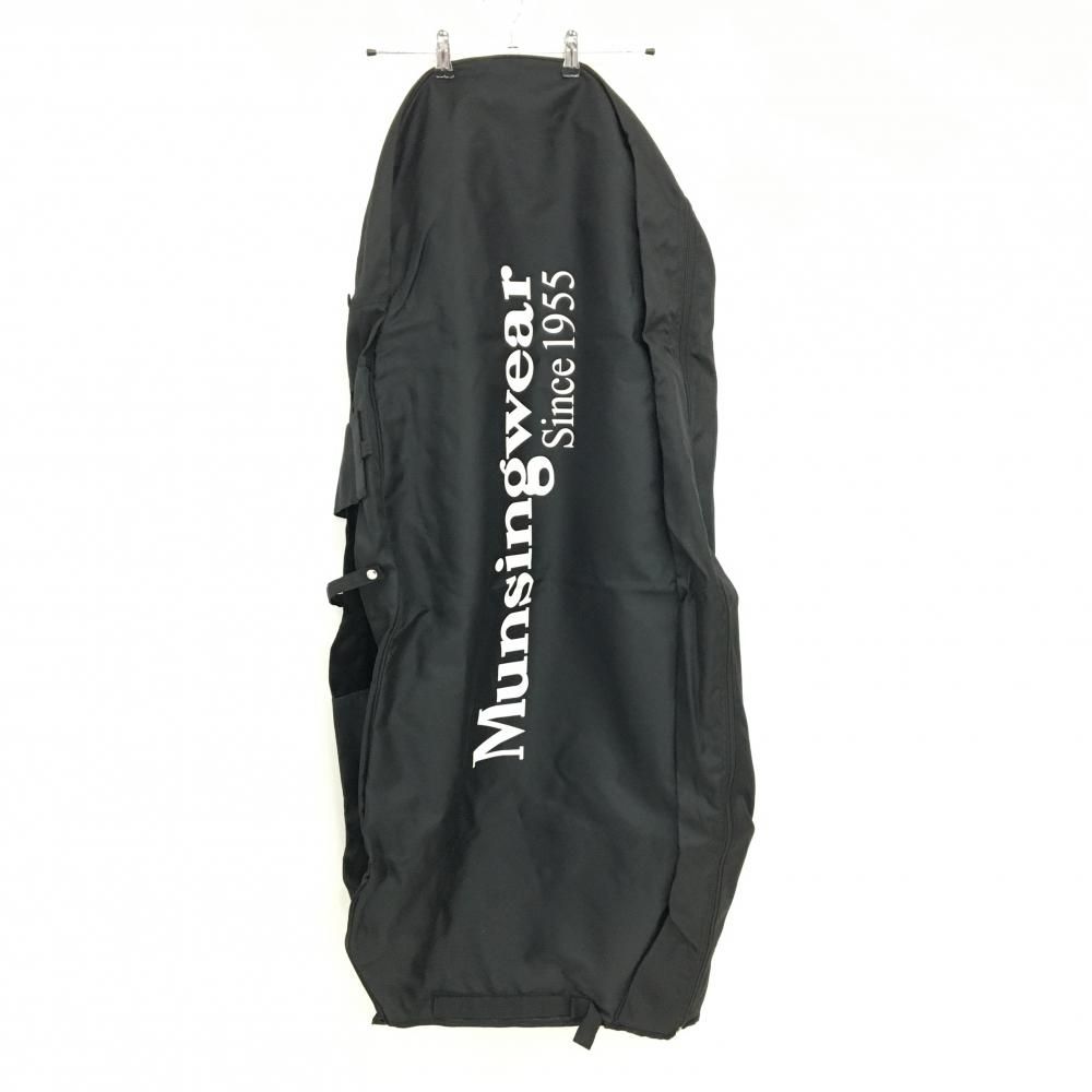 未使用品】マンシングウェア トラベルカバー 黒 ロゴ白 ゴルフ