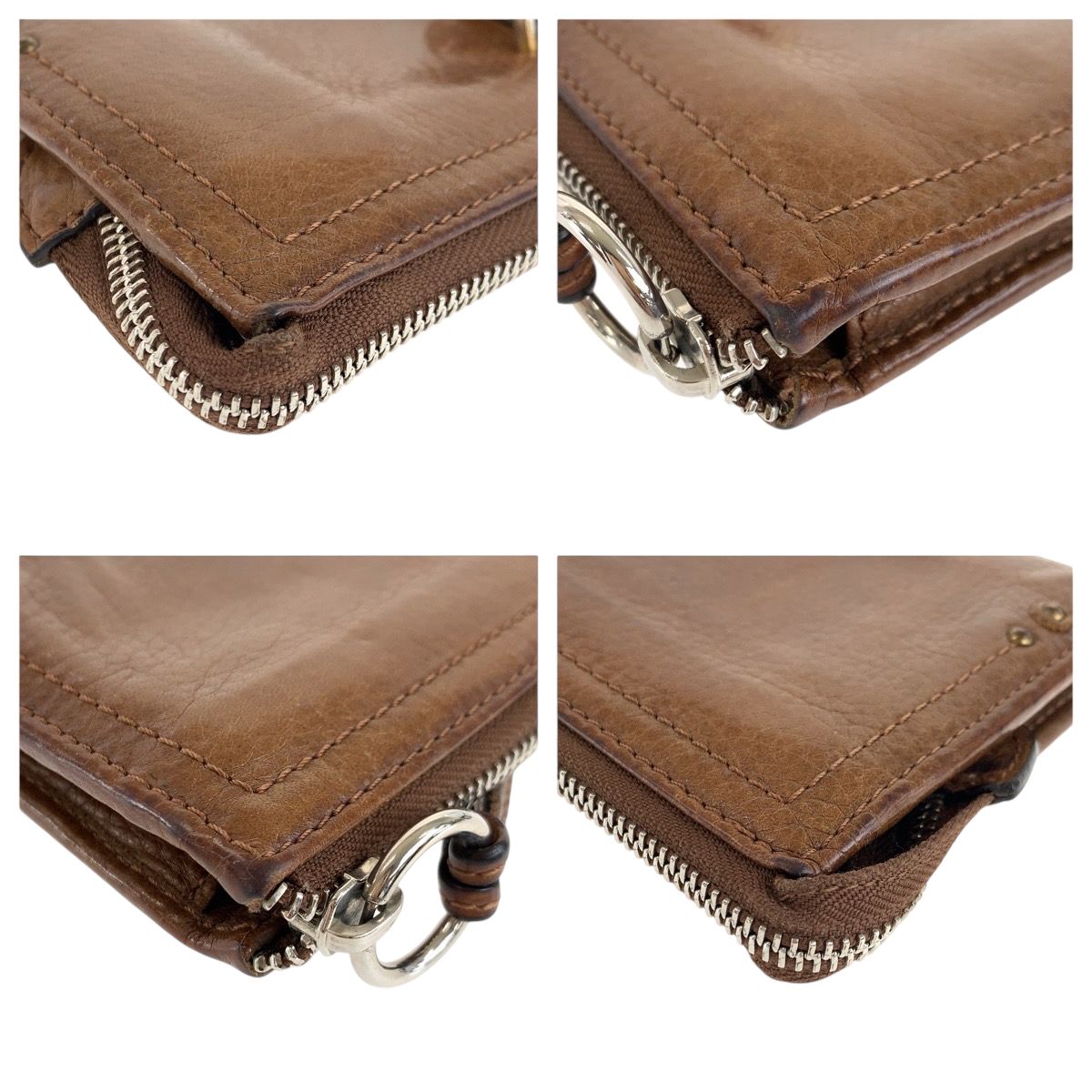 Chloe クロエ パディントン ブラウン レザー 長財布 ロングウォレット