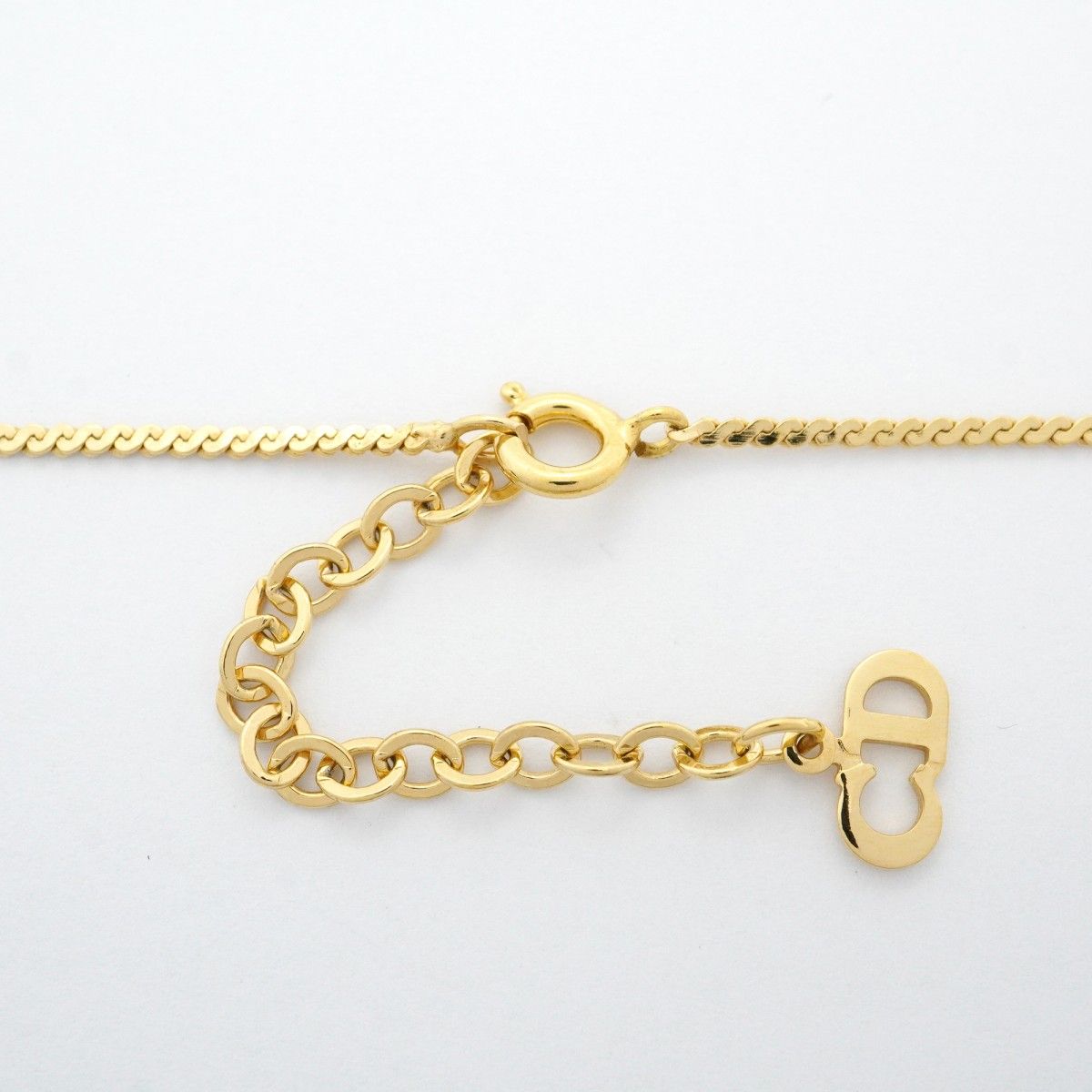 6jab0377-k】クリスチャンディオール ネックレス CDロゴ GPメッキ