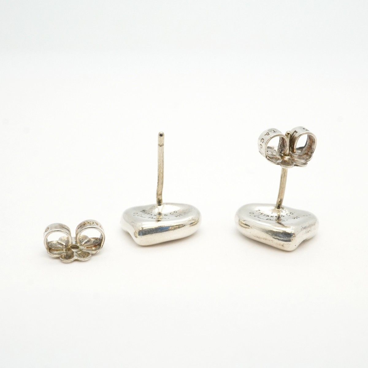 6jab0382-k】ティファニー ピアス フルハート シルバー925【中古