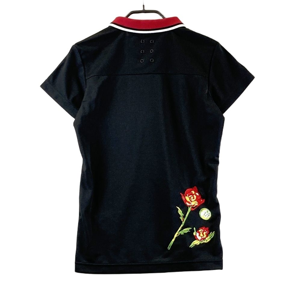 サイズ：0 RUSSELUNO ラッセルノ 半袖ポロシャツ ルチャ バラ ブラック