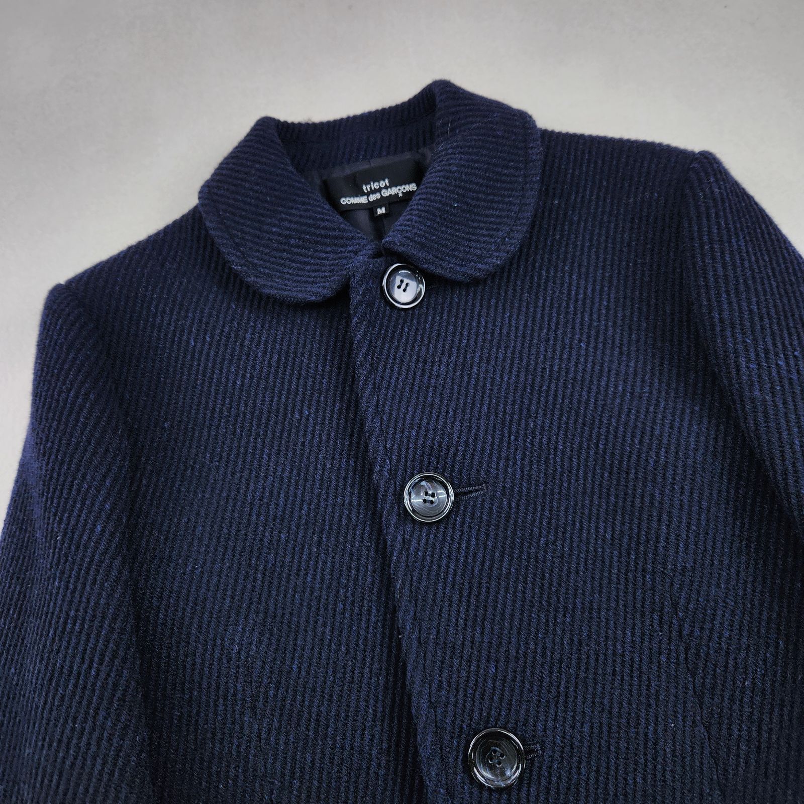 トリココムデギャルソン ロングコート 希少 08年製 丸襟 アンゴラ M