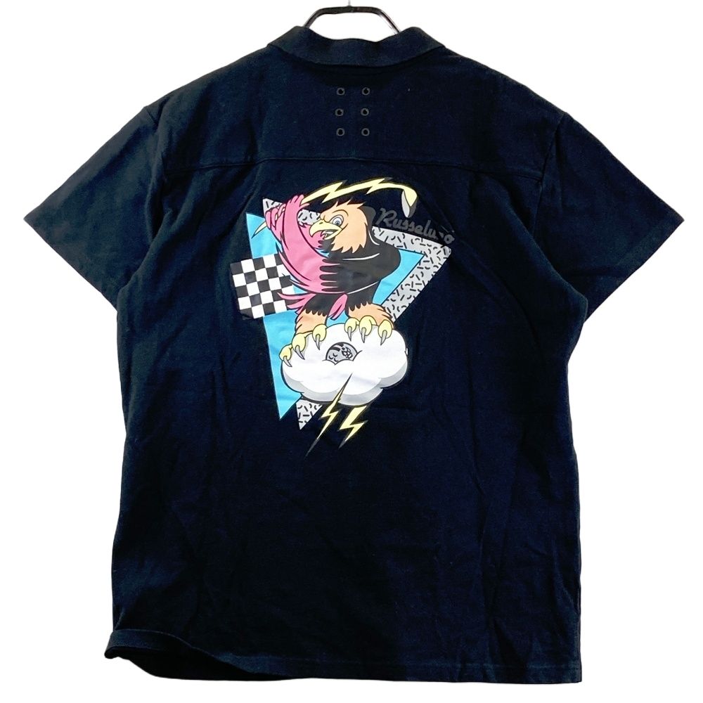 サイズ：7 RUSSELUNO ラッセルノ 半袖ポロシャツ ブラック系