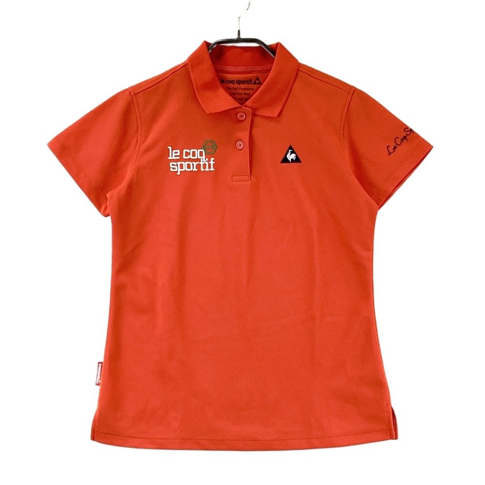 サイズ：L LE COQ GOLF ルコックゴルフ 半袖ポロシャツ オレンジ系