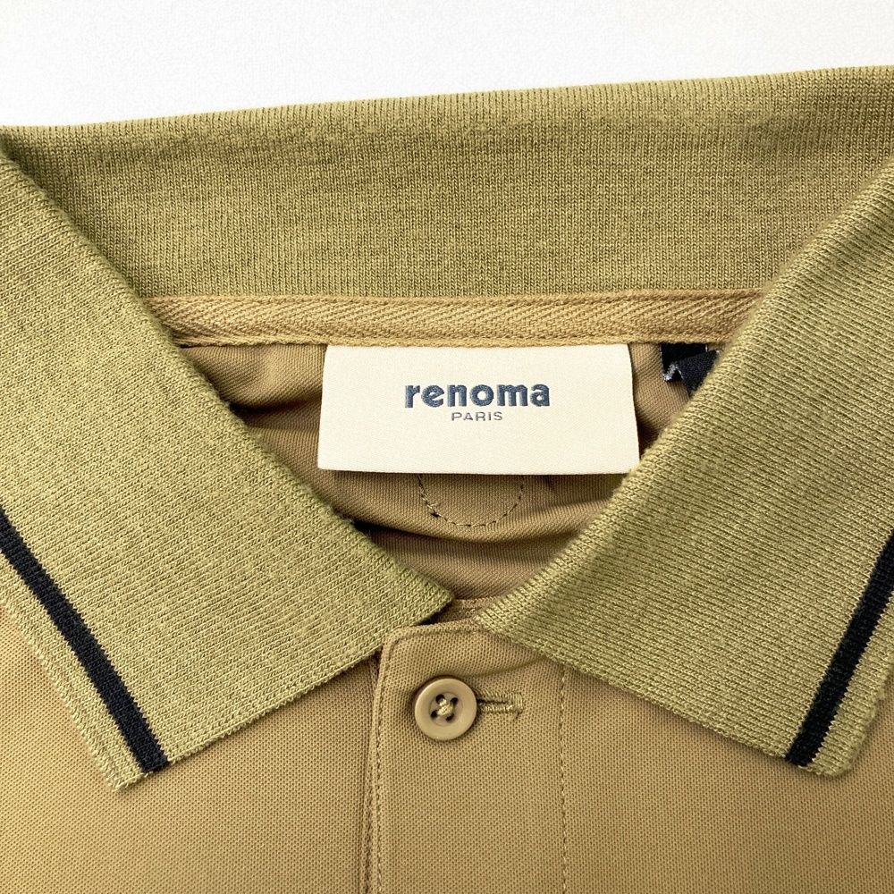 サイズ：M RENOMA GOLF レノマゴルフ 半袖ポロシャツ カーキ系