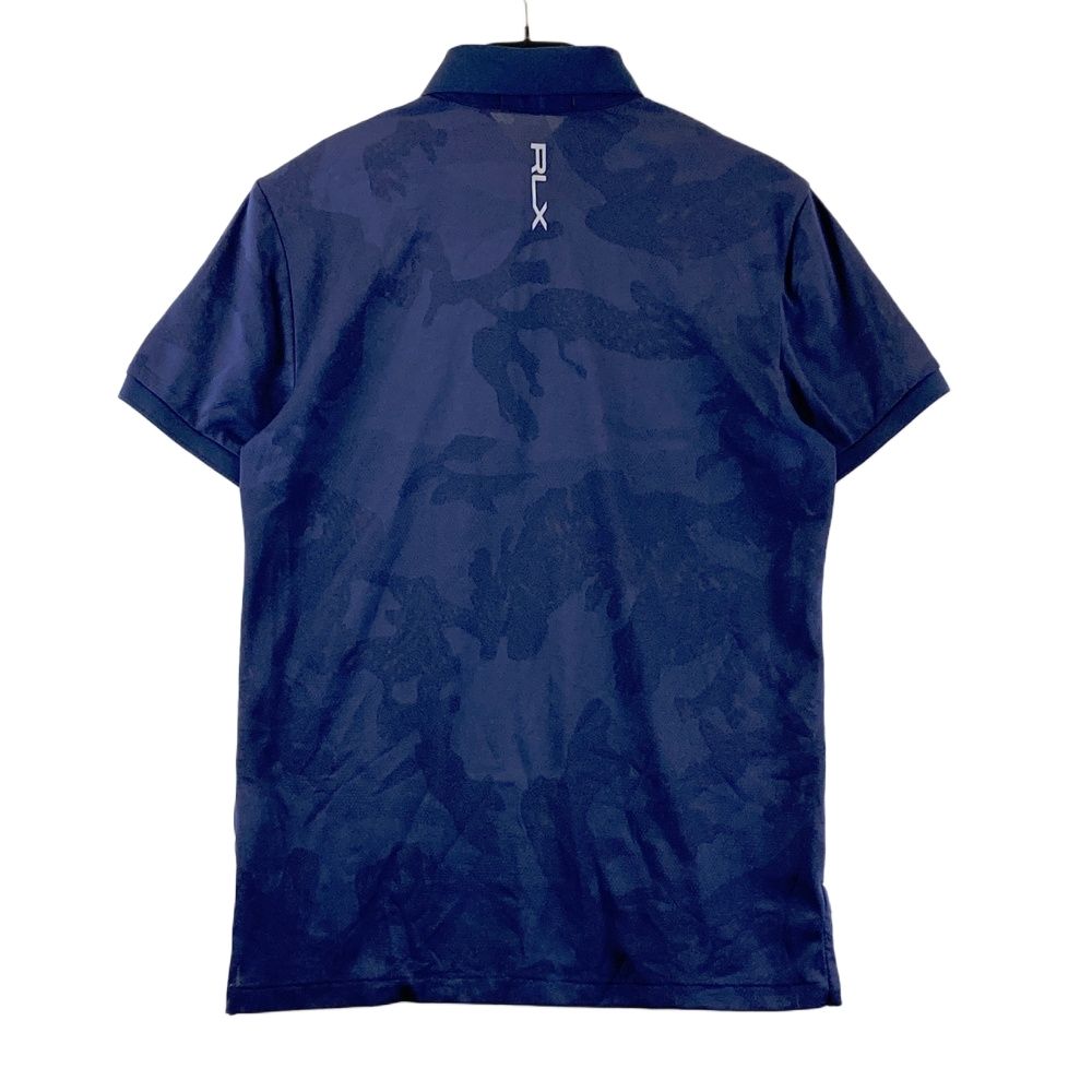 サイズ：SP RLX ラルフローレン 半袖ポロシャツ カモフラ柄 ネイビー系