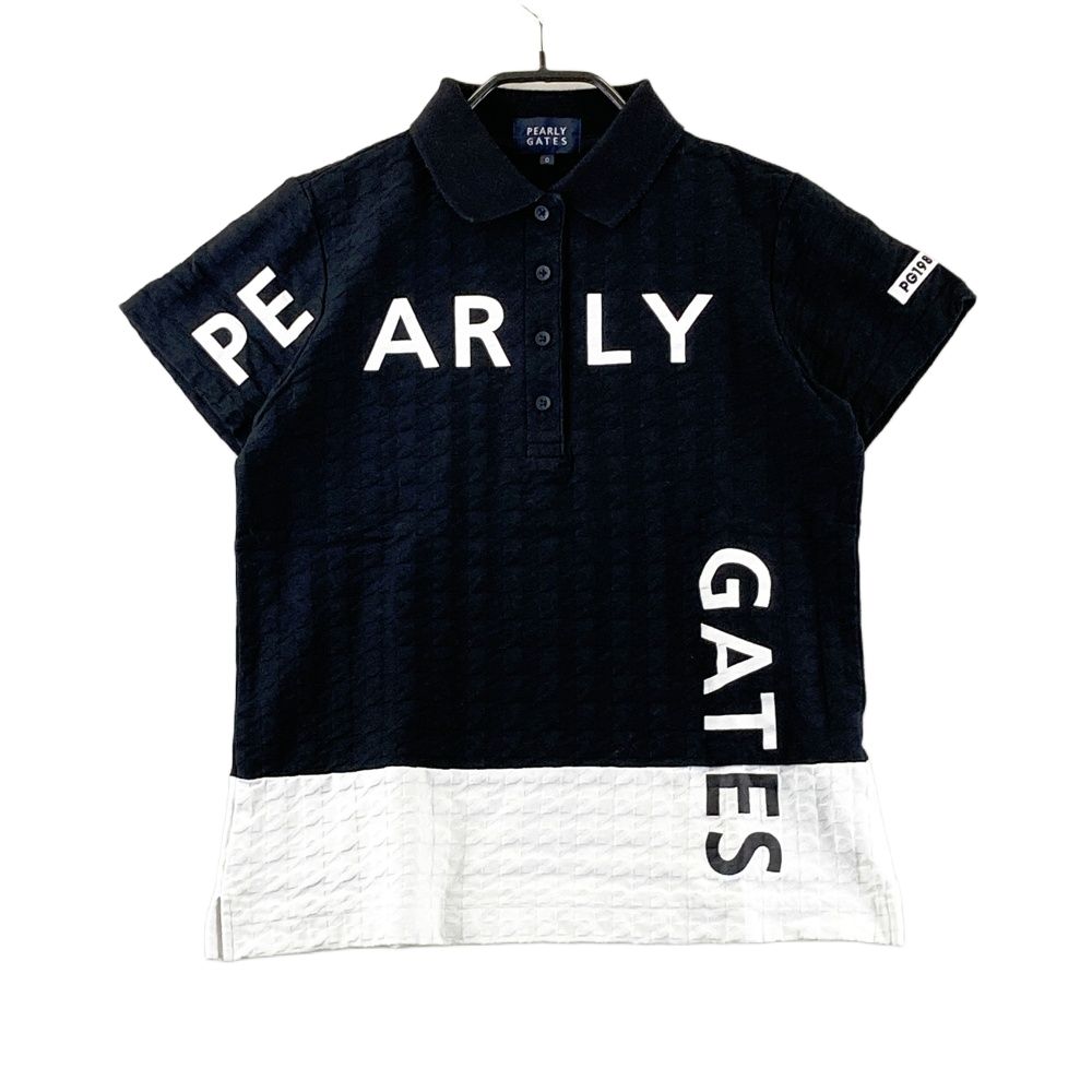 サイズ：0 PEARLY GATES パーリーゲイツ 半袖ポロシャツ 千鳥柄