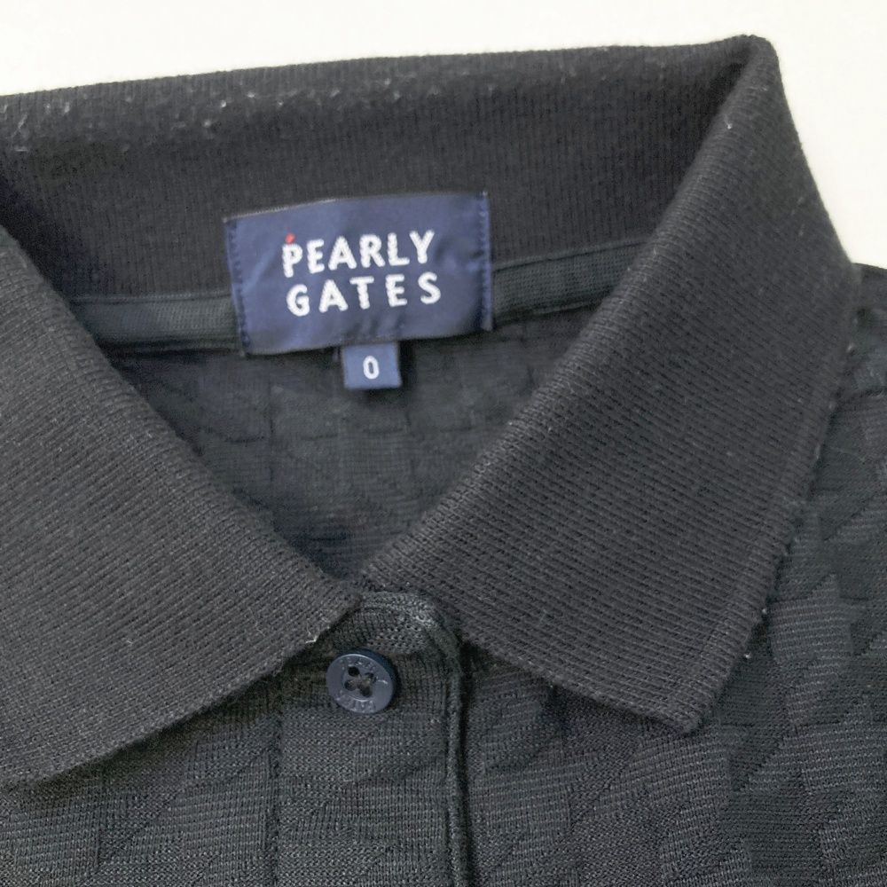 サイズ：0 PEARLY GATES パーリーゲイツ 半袖ポロシャツ 千鳥柄