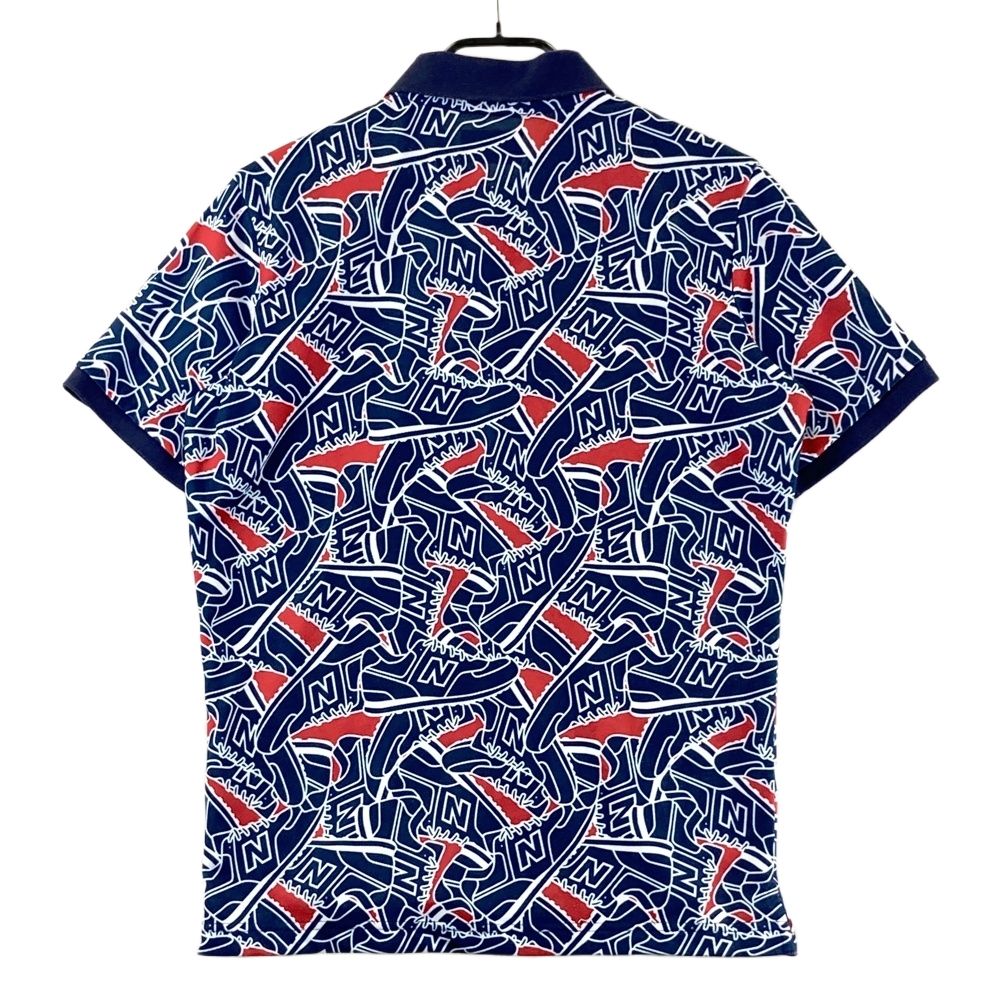 サイズ：4 NEW BALANCE GOLF ニューバランス 半袖ポロシャツ 総柄