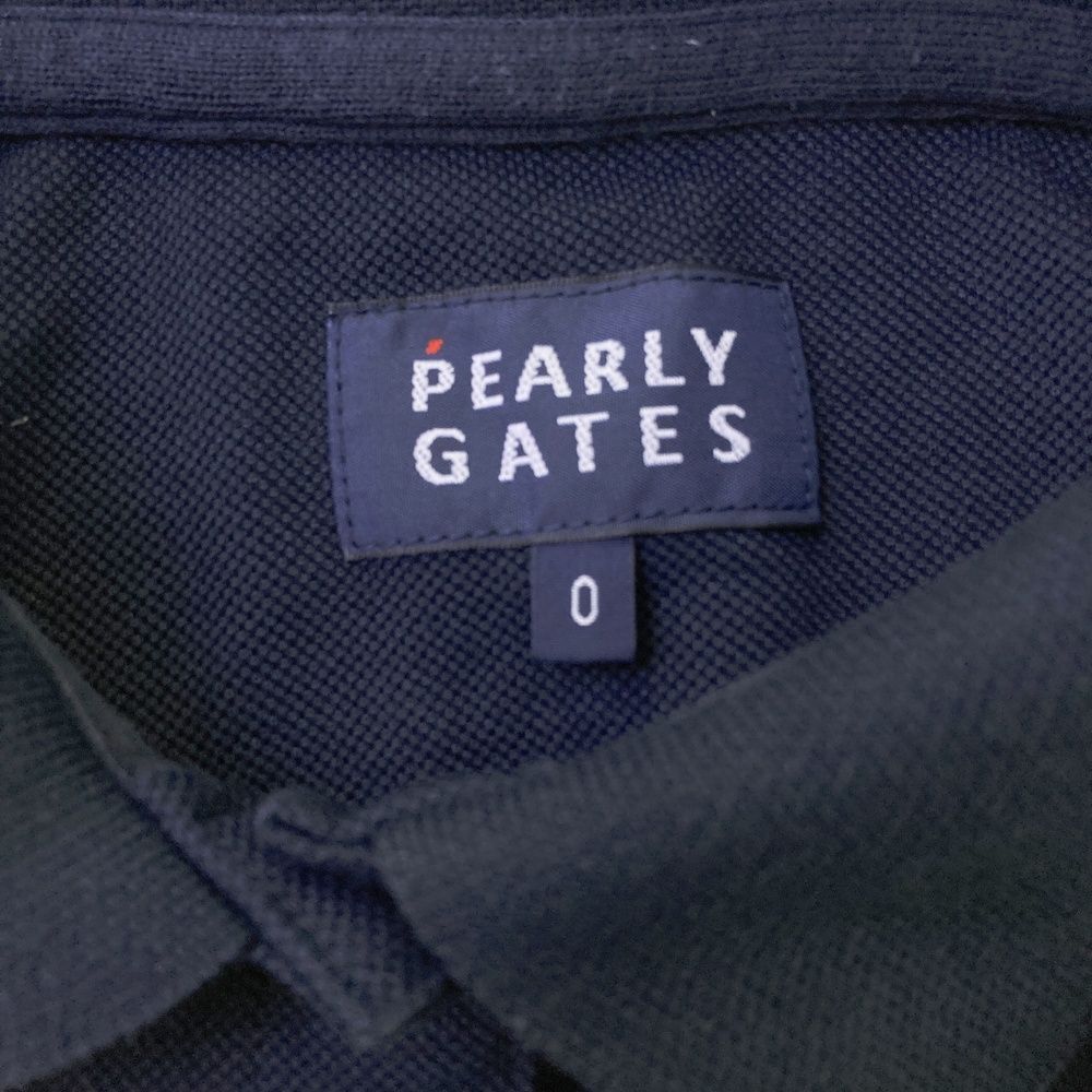 サイズ：0 PEARLY GATES パーリーゲイツ 半袖ポロシャツ ネイビー系