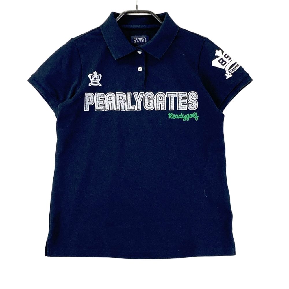 サイズ：0 PEARLY GATES パーリーゲイツ 半袖ポロシャツ ネイビー系