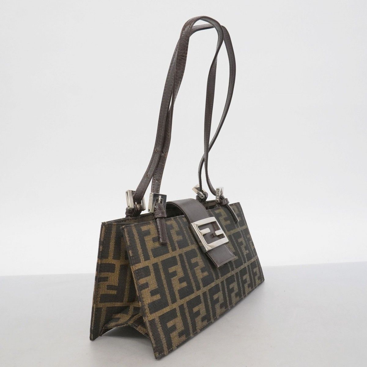 ☆美品☆ FENDI ハンドバッグ ズッカ FF金具 ナイロンキャンバス 6ae5322】フェンディ ハンドバッグ ズッカ ナイロンキャンバス