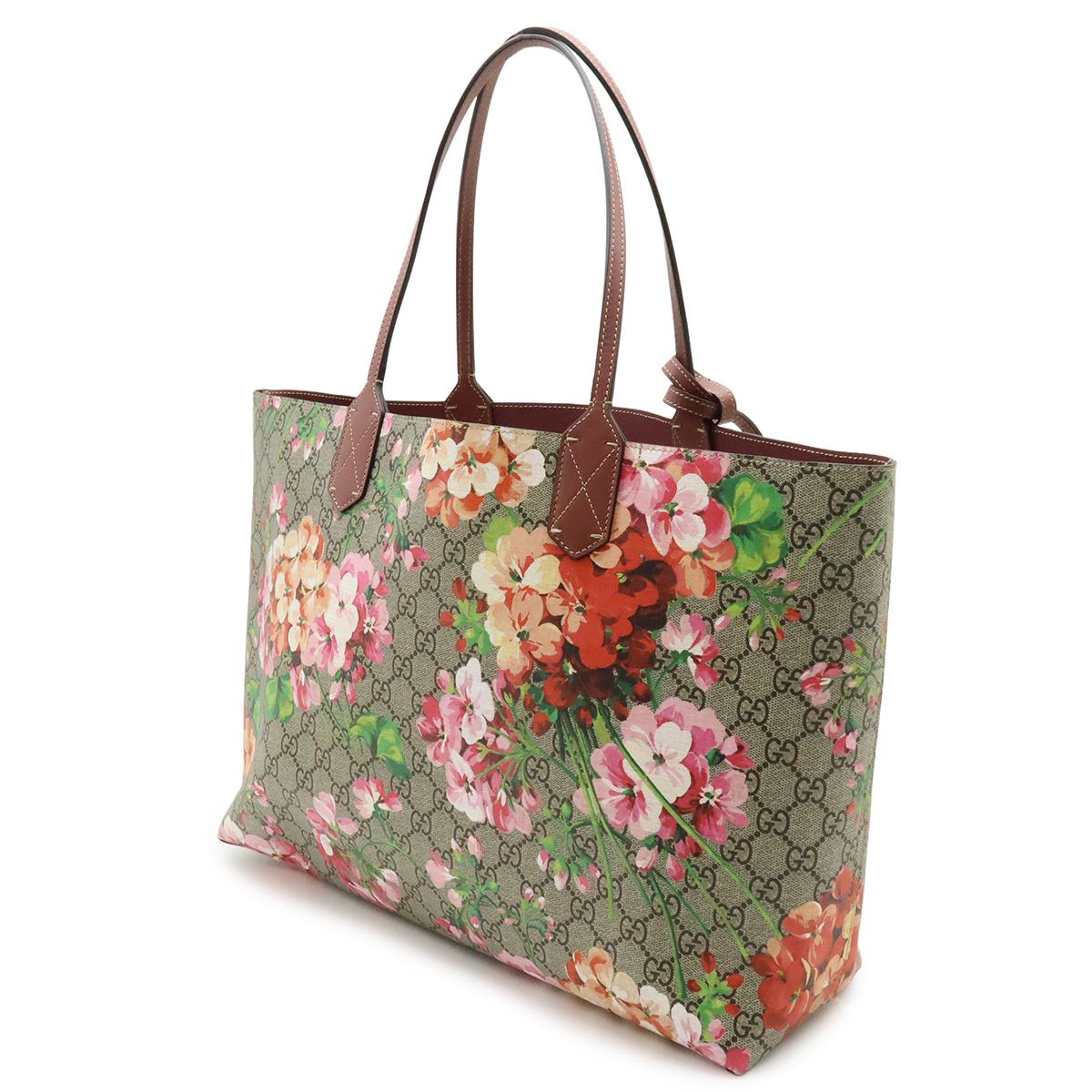 GUCCI グッチ GGブルームス GGスプリーム 花柄 リバーシブル トート