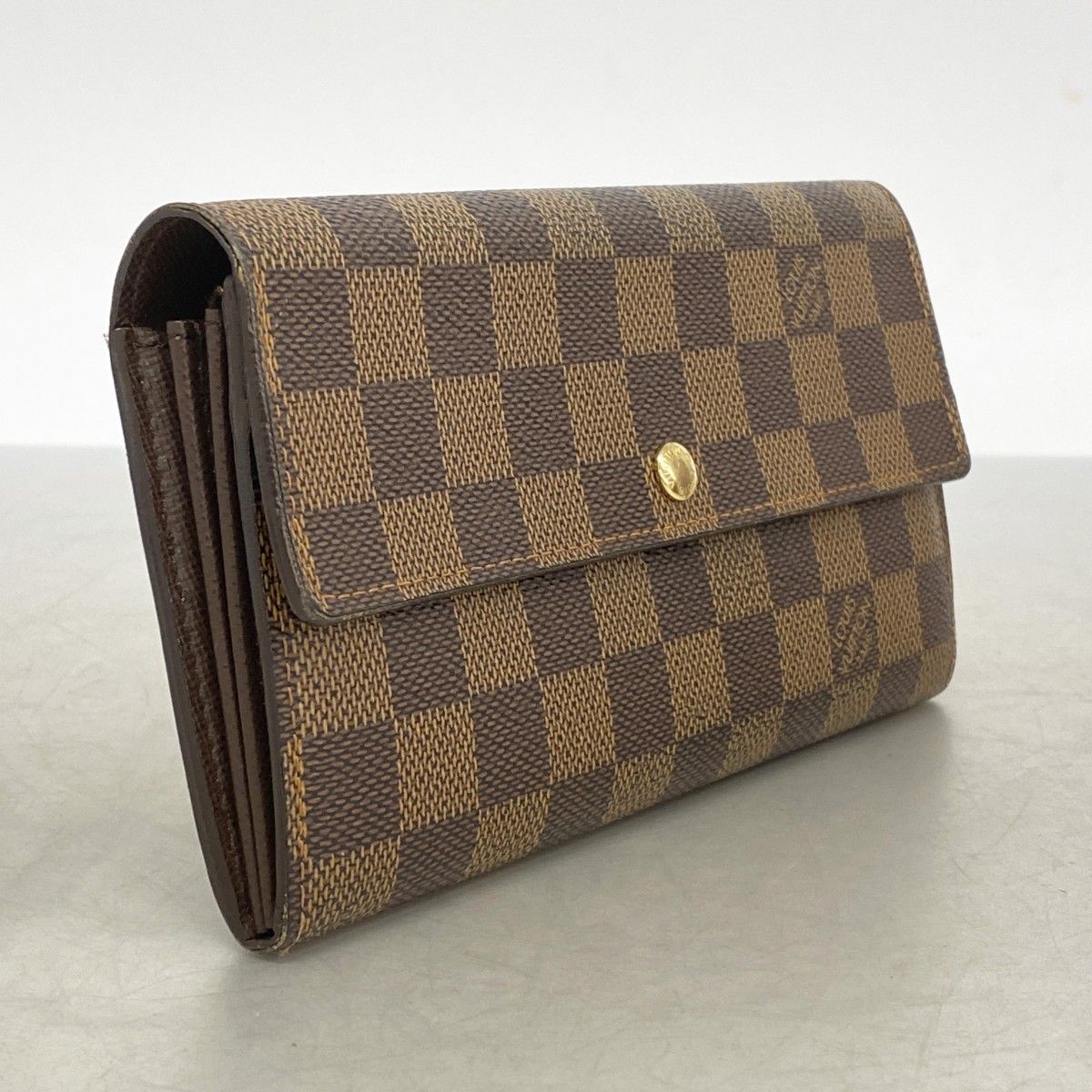 6ae5671-k】ルイヴィトン 長財布 ダミエ ポシェットポルトモネクレディ