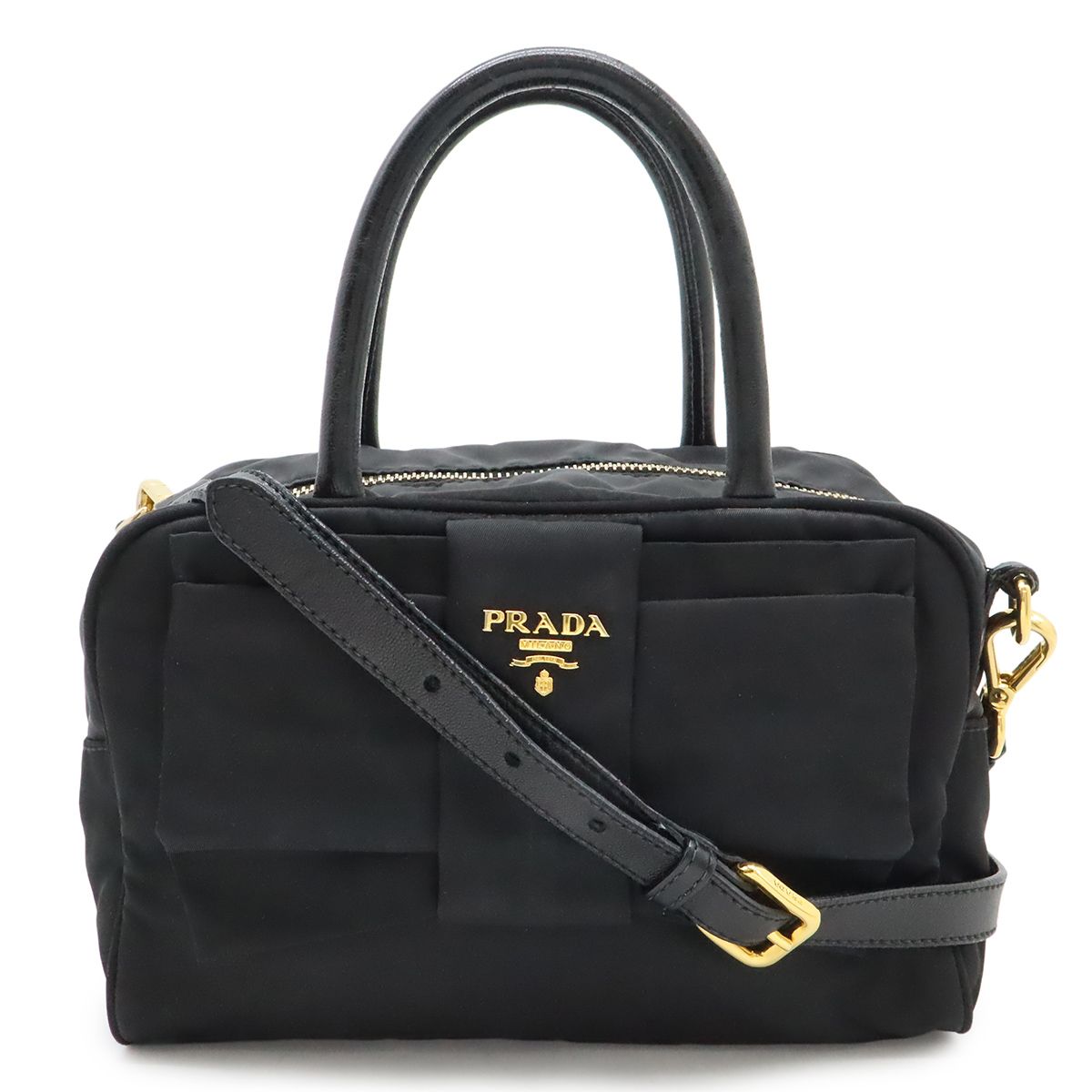PRADA プラダ リボン ハンドバッグ ミニバッグ 2WAY ショルダーバッグ